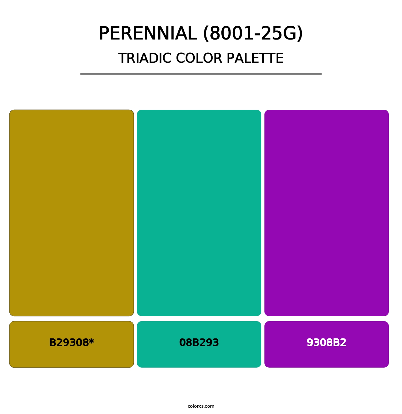 Perennial (8001-25G) - Triadic Color Palette