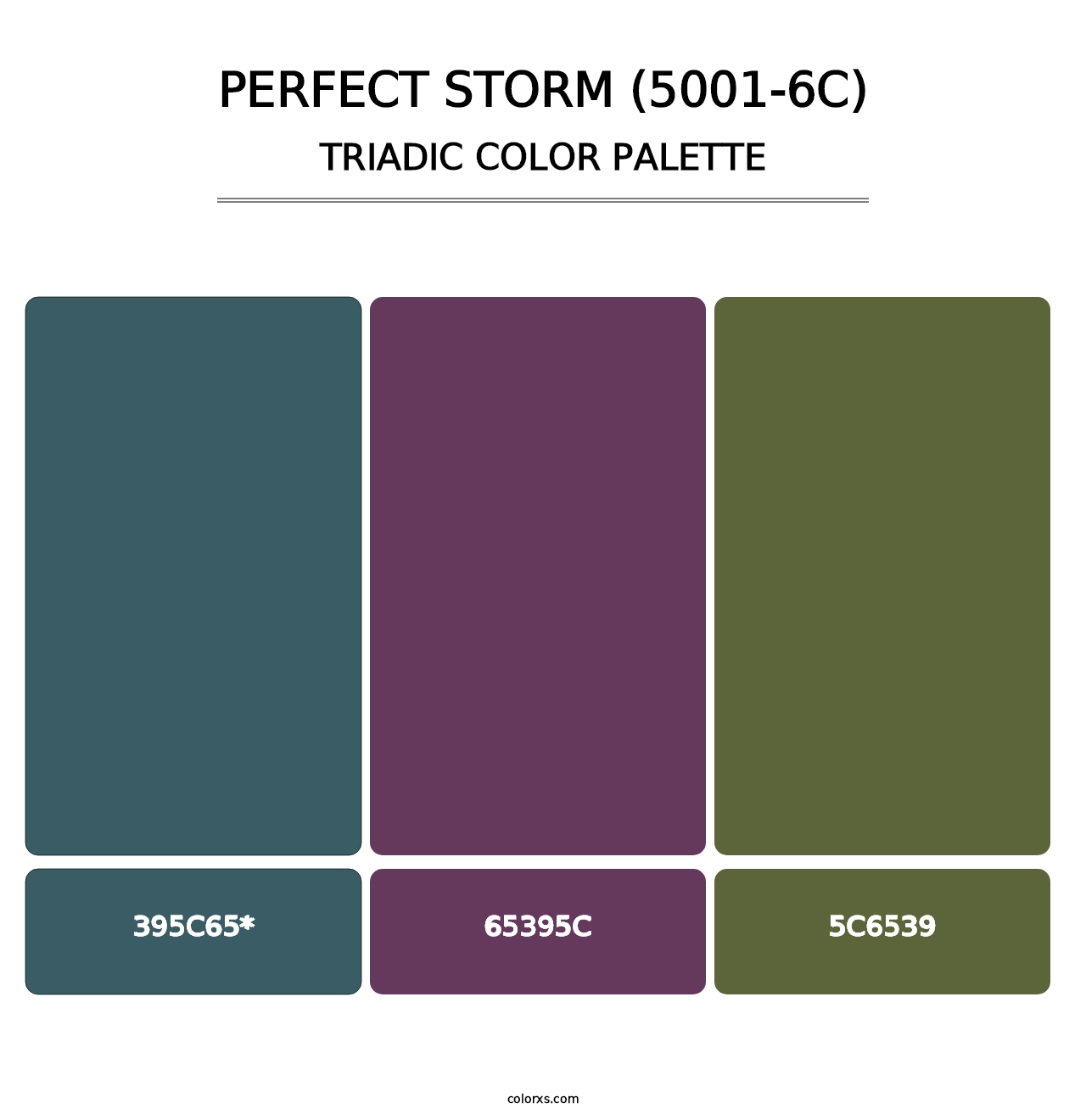 Perfect Storm (5001-6C) - Triadic Color Palette