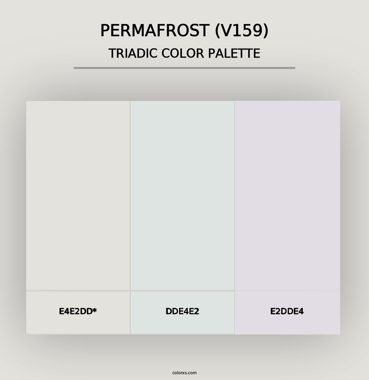 Permafrost (V159) - Triadic Color Palette