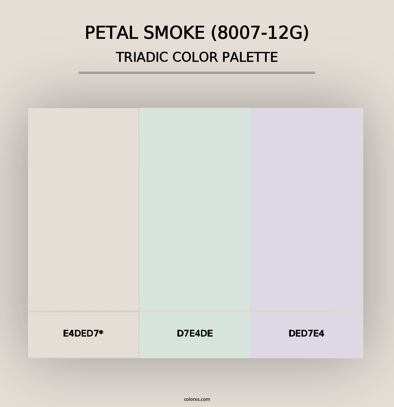 Petal Smoke (8007-12G) - Triadic Color Palette