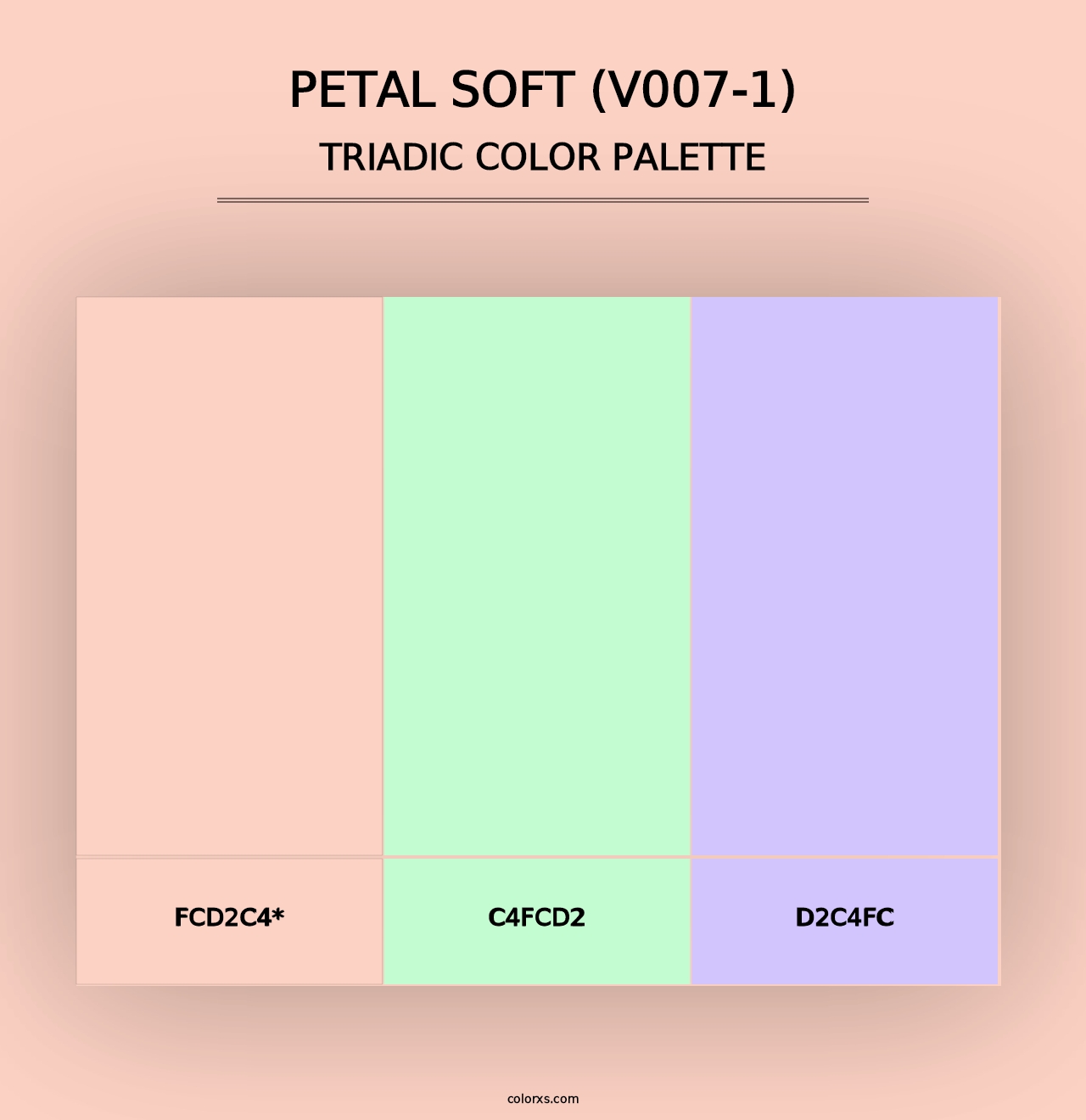 Petal Soft (V007-1) - Triadic Color Palette