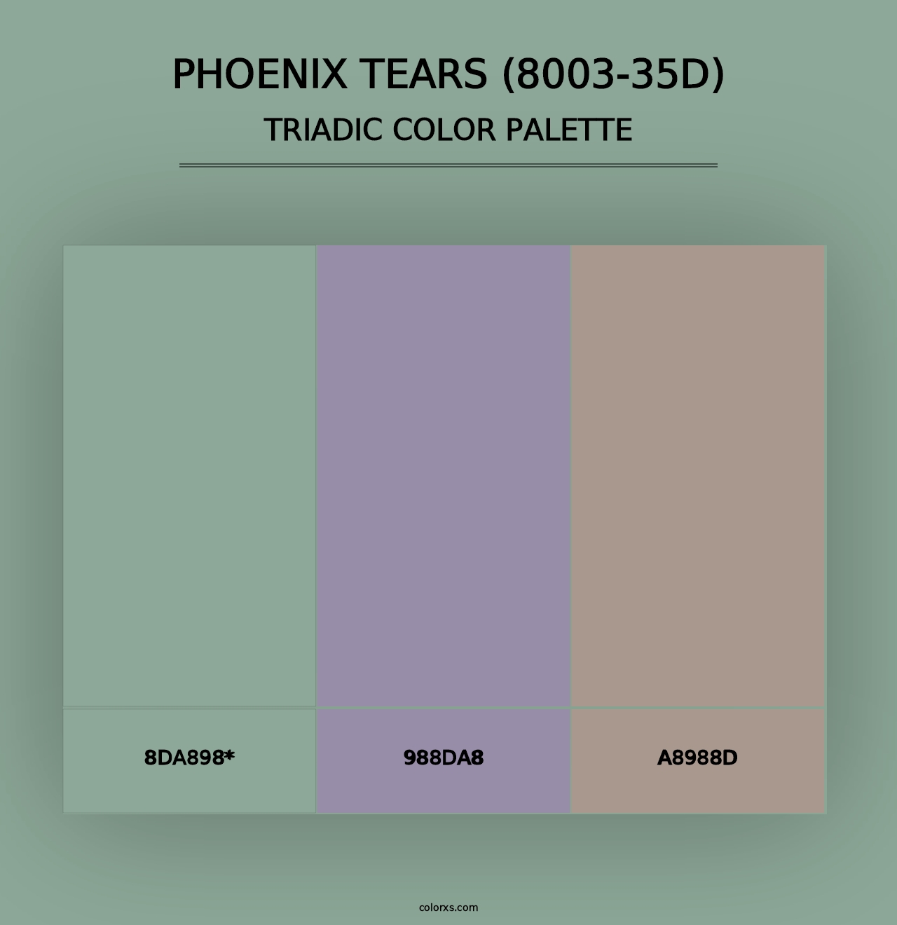 Phoenix Tears (8003-35D) - Triadic Color Palette