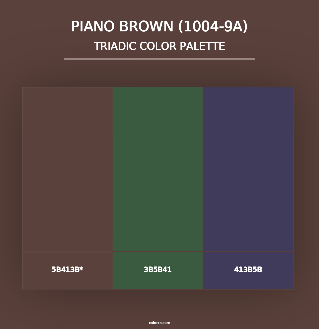 Piano Brown (1004-9A) - Triadic Color Palette