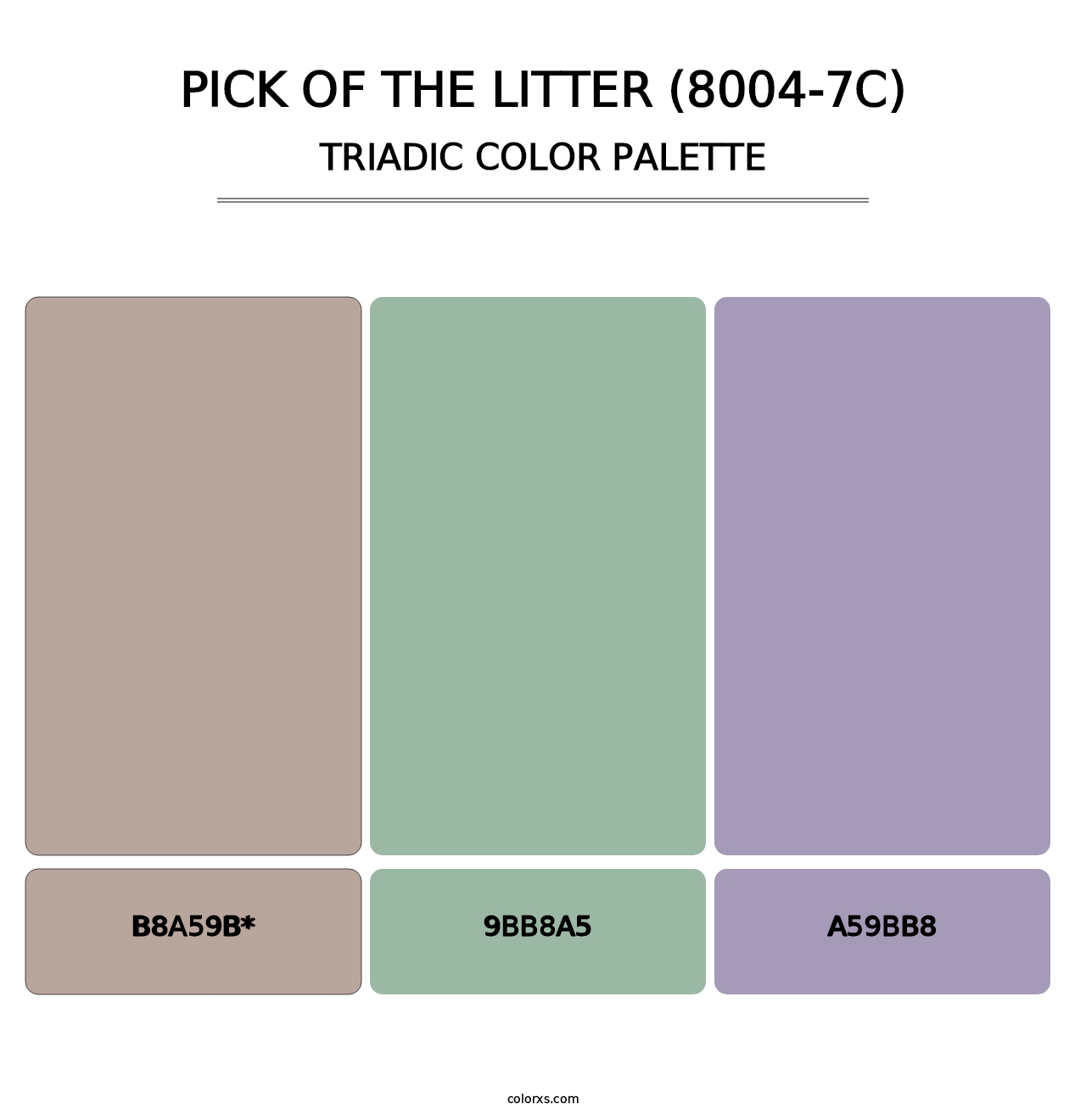 Pick of the Litter (8004-7C) - Triadic Color Palette