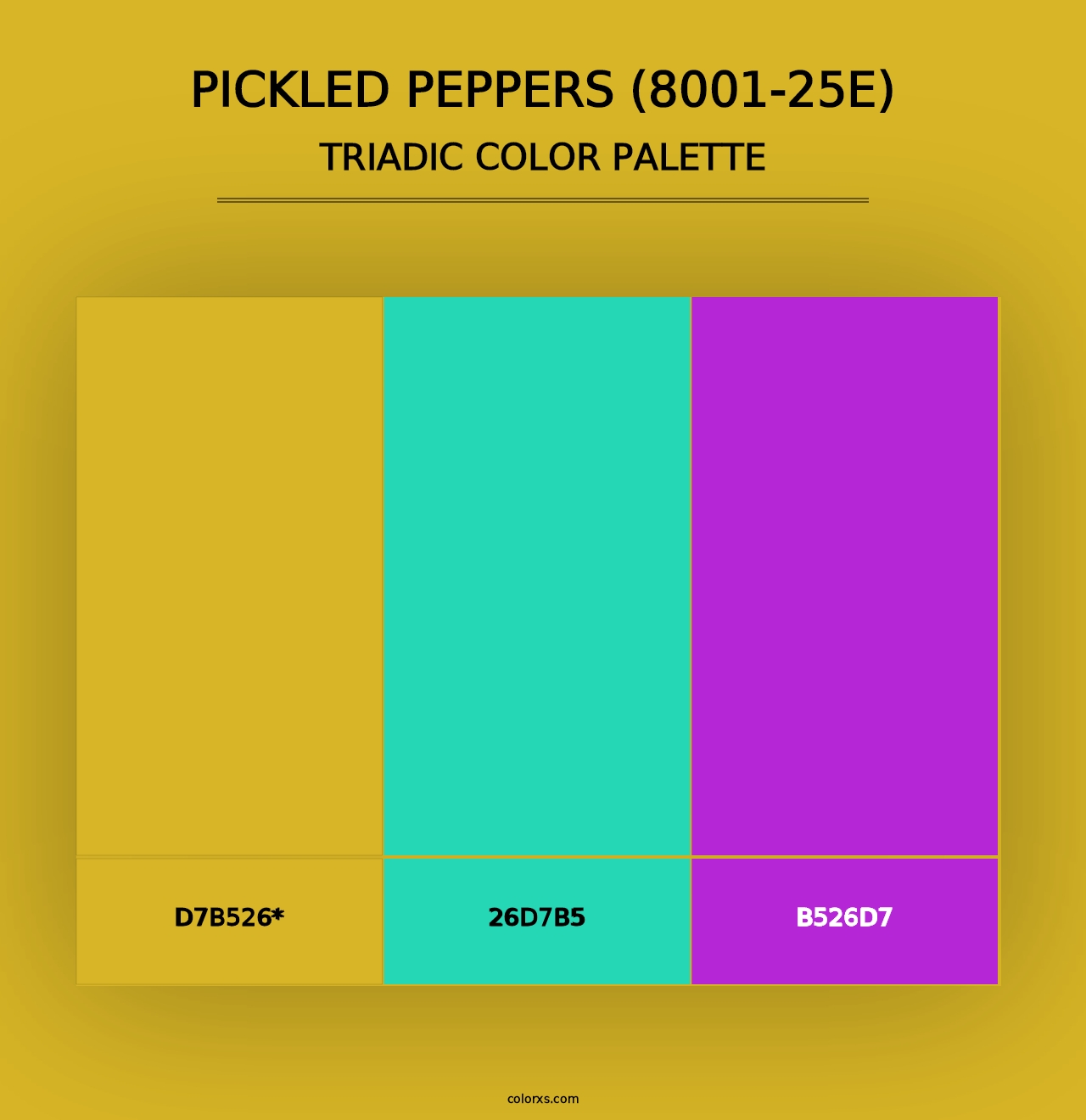 Pickled Peppers (8001-25E) - Triadic Color Palette