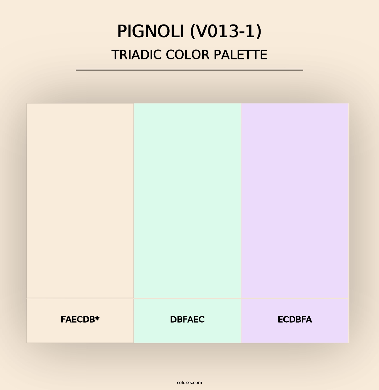 Pignoli (V013-1) - Triadic Color Palette