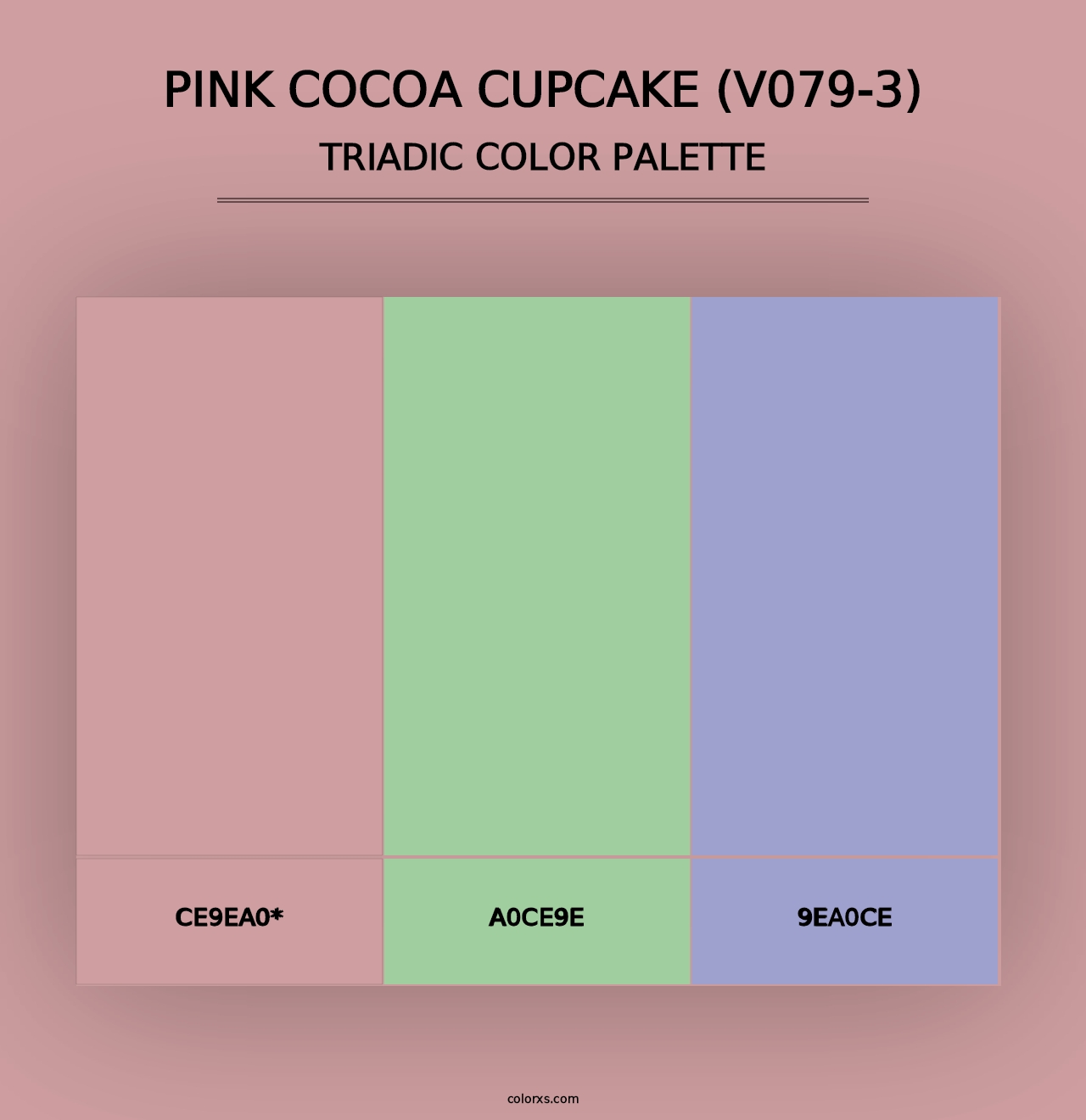 Pink Cocoa Cupcake (V079-3) - Triadic Color Palette