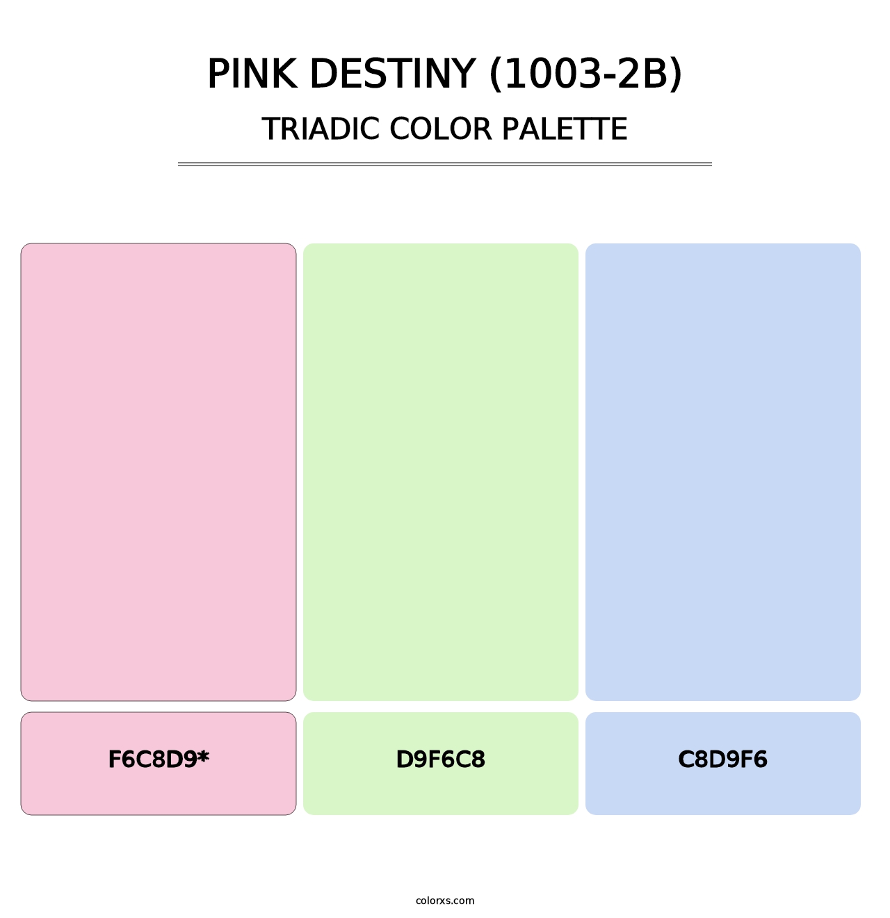 Pink Destiny (1003-2B) - Triadic Color Palette