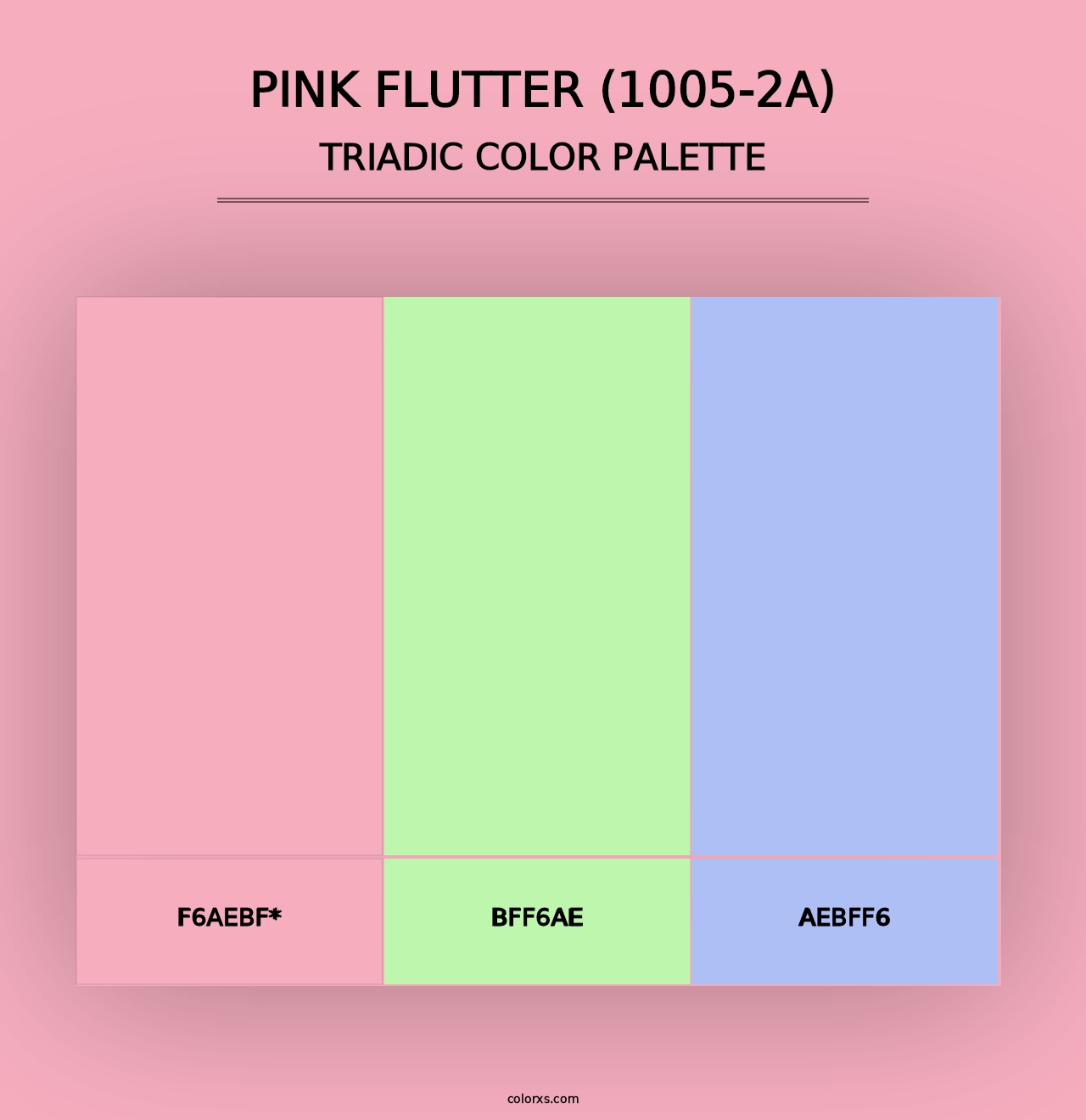 Pink Flutter (1005-2A) - Triadic Color Palette