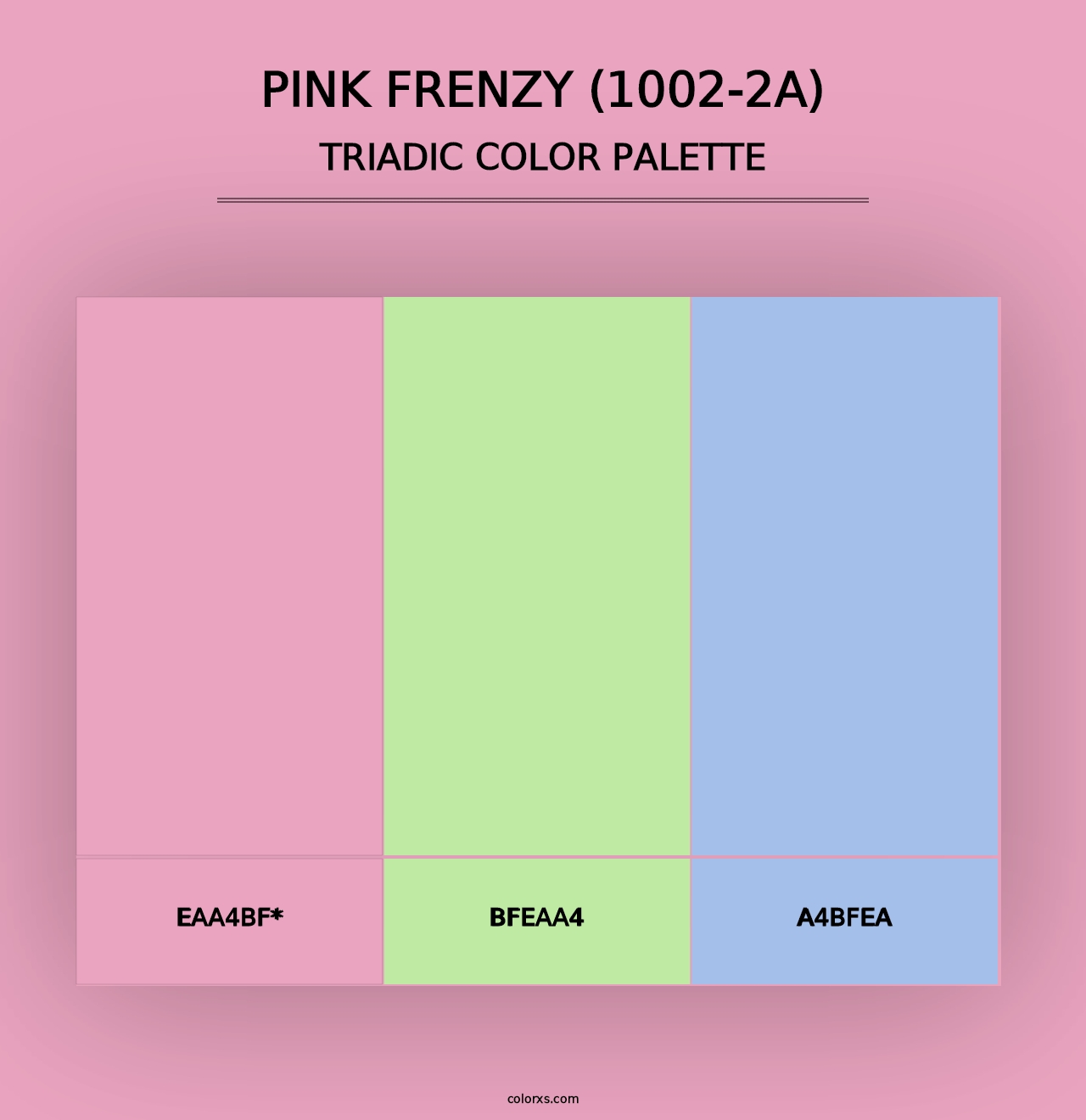 Pink Frenzy (1002-2A) - Triadic Color Palette