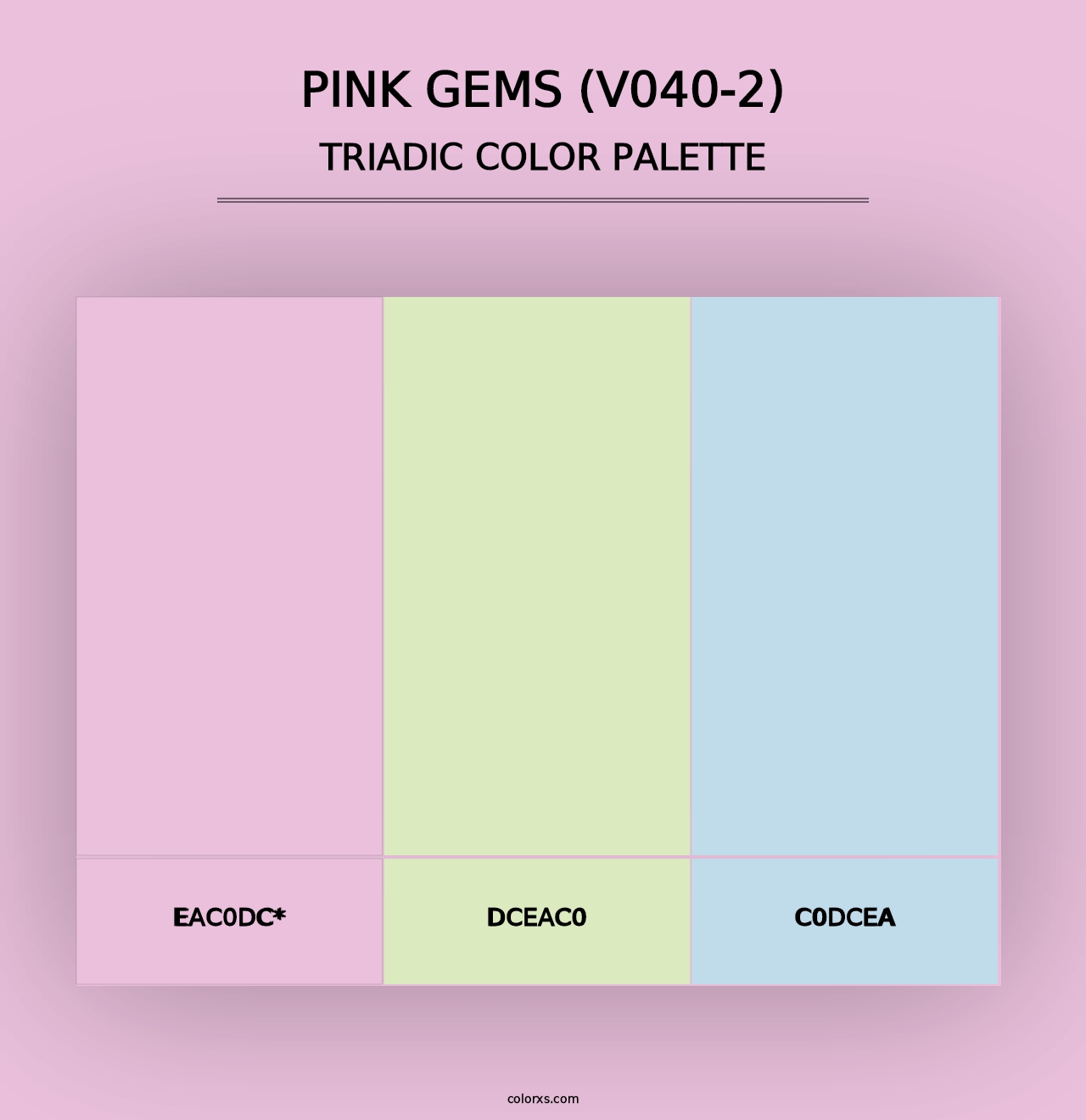 Pink Gems (V040-2) - Triadic Color Palette