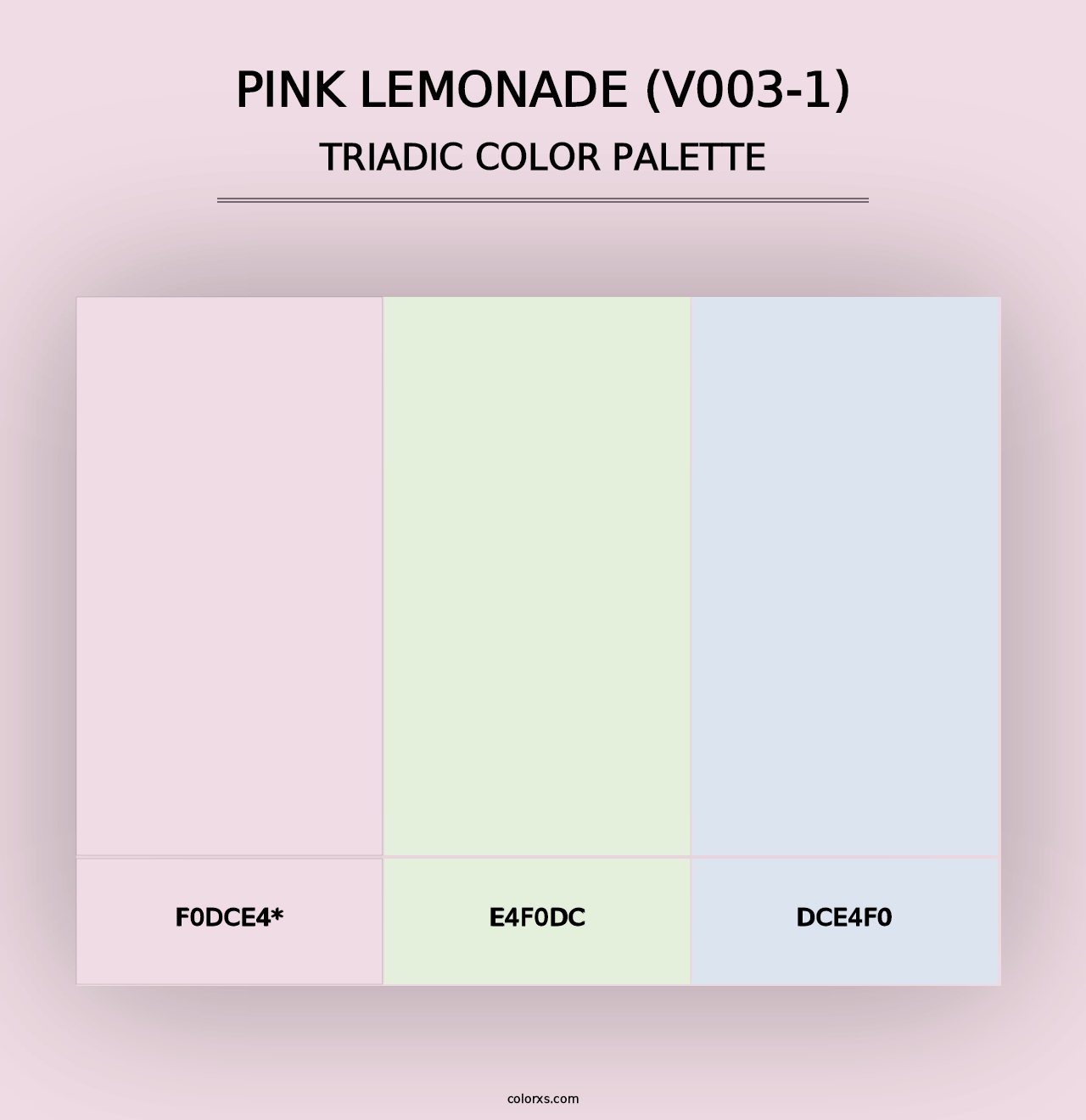 Pink Lemonade (V003-1) - Triadic Color Palette