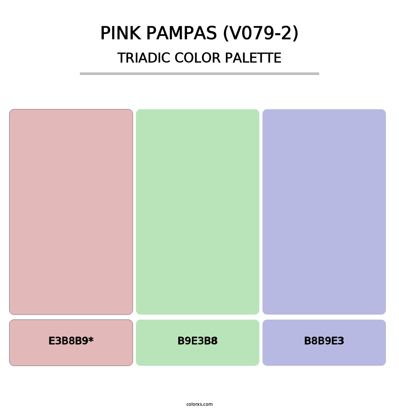 Pink Pampas (V079-2) - Triadic Color Palette