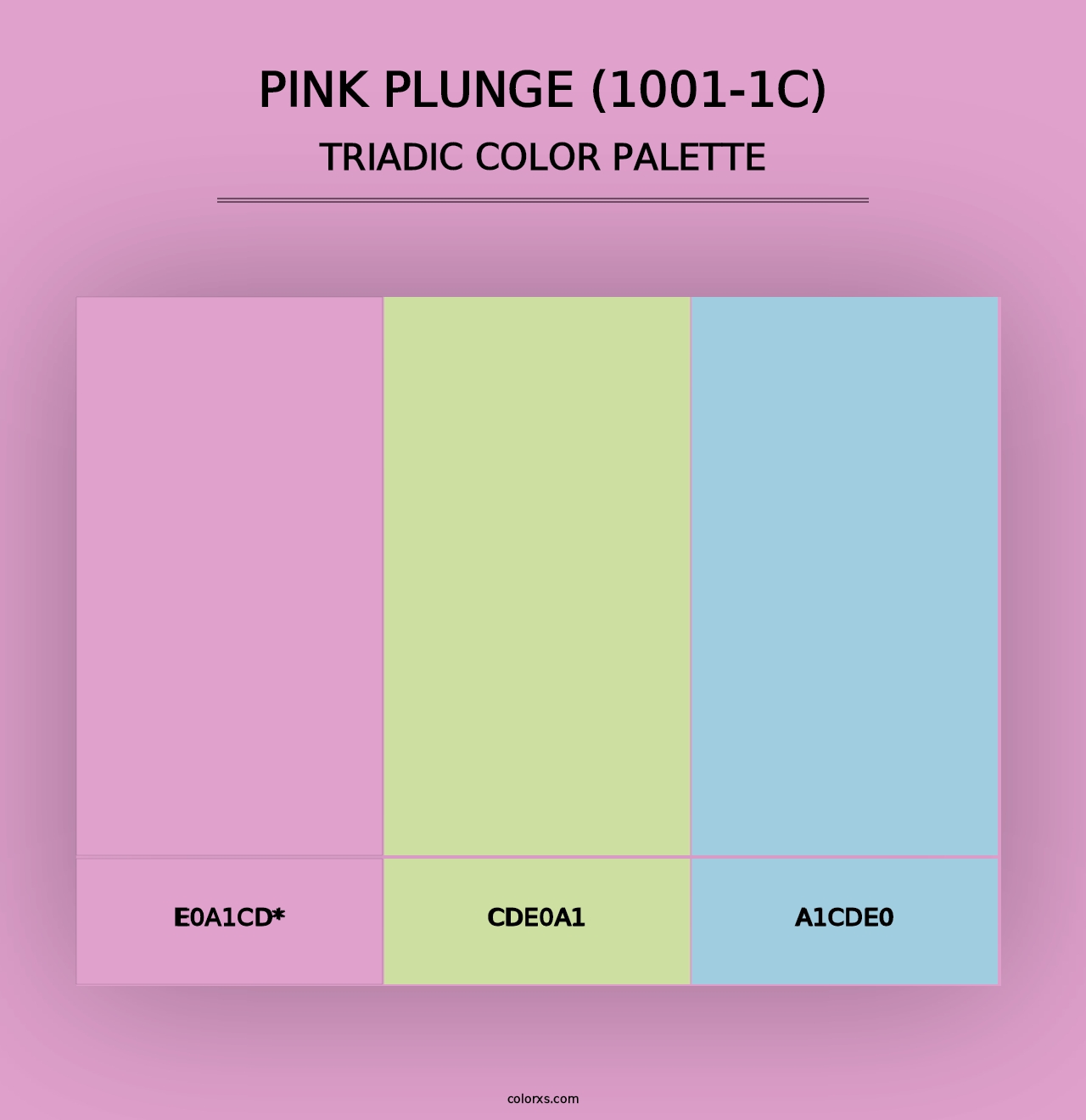 Pink Plunge (1001-1C) - Triadic Color Palette