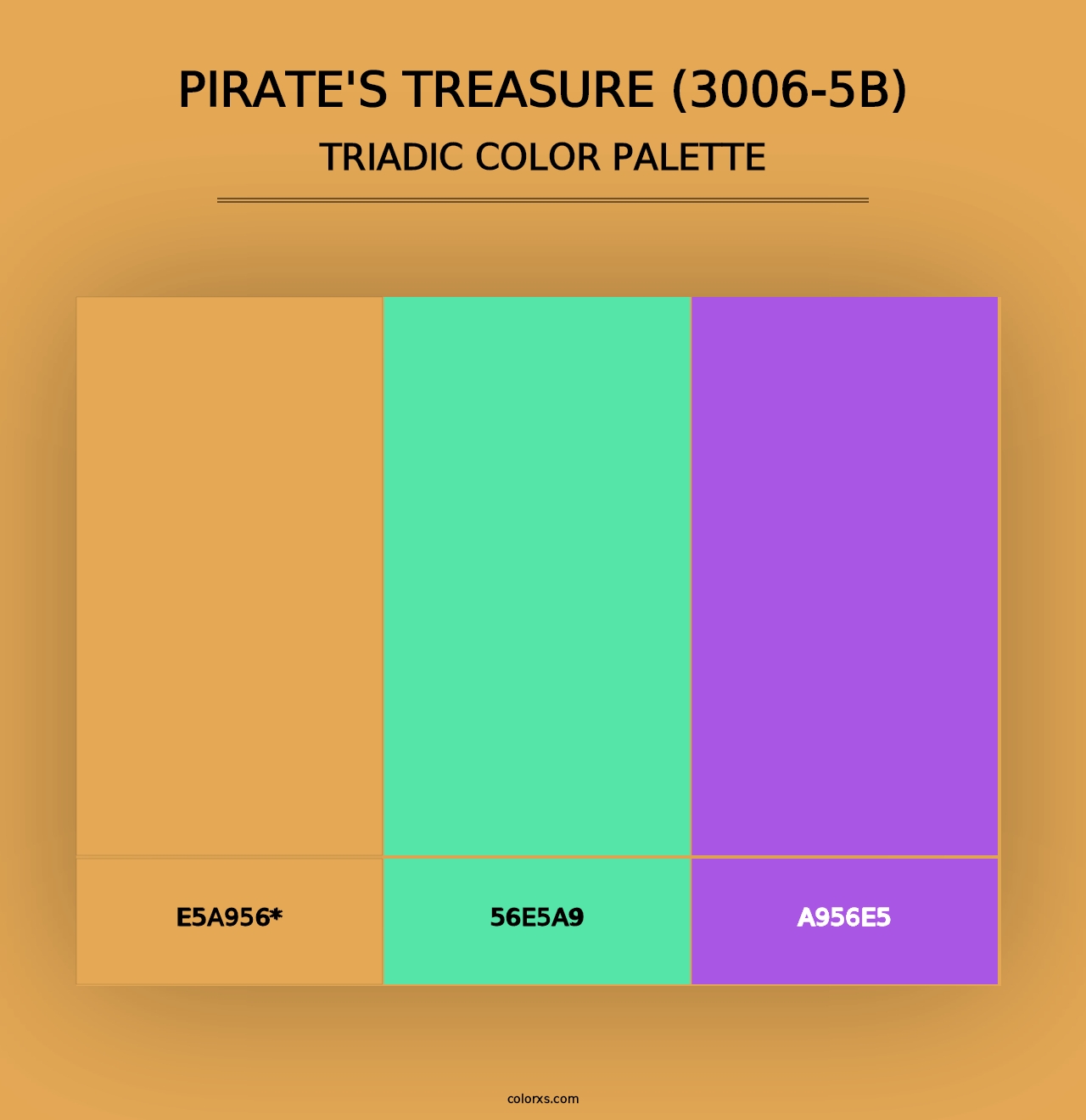 Pirate's Treasure (3006-5B) - Triadic Color Palette