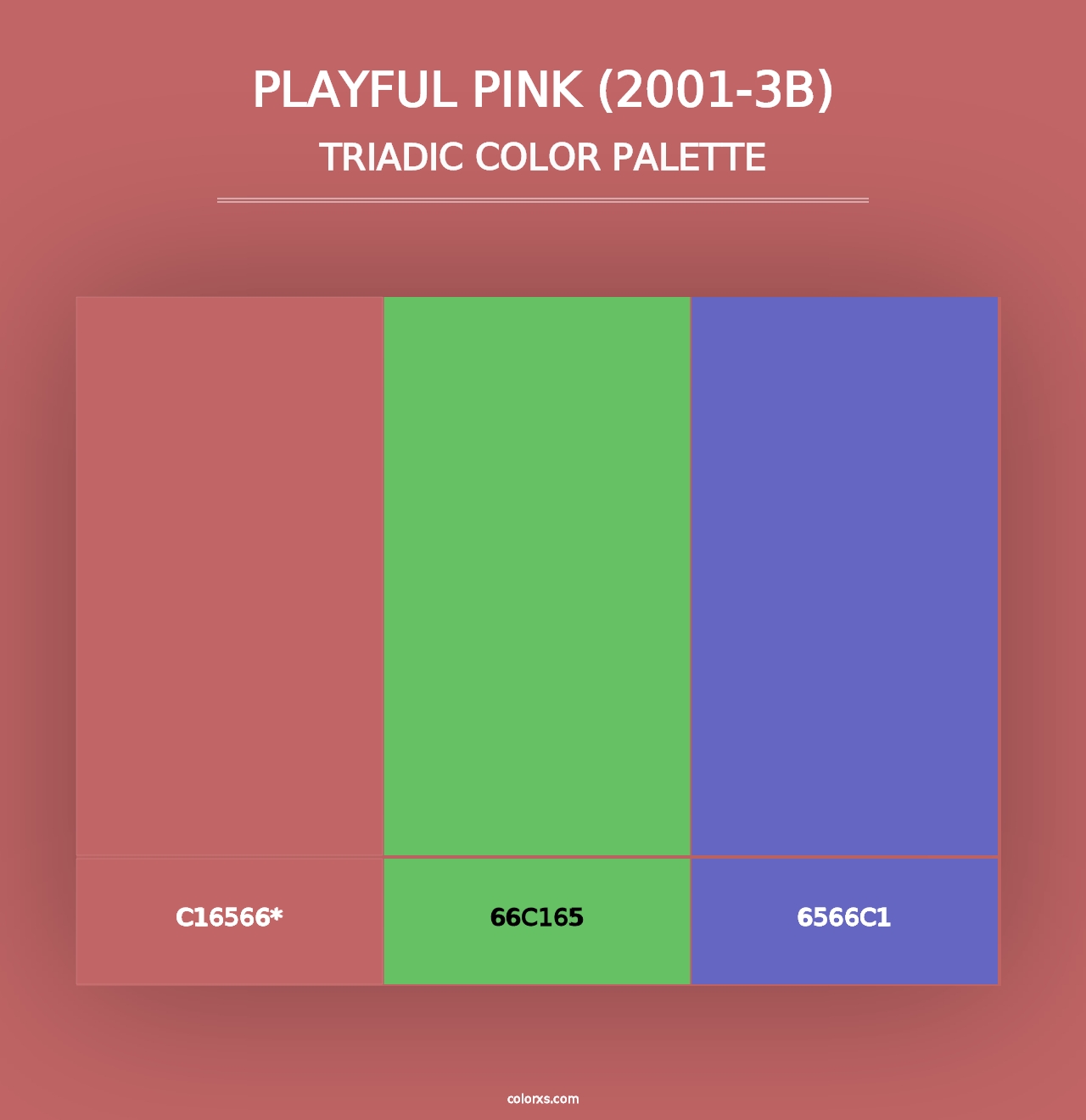 Playful Pink (2001-3B) - Triadic Color Palette