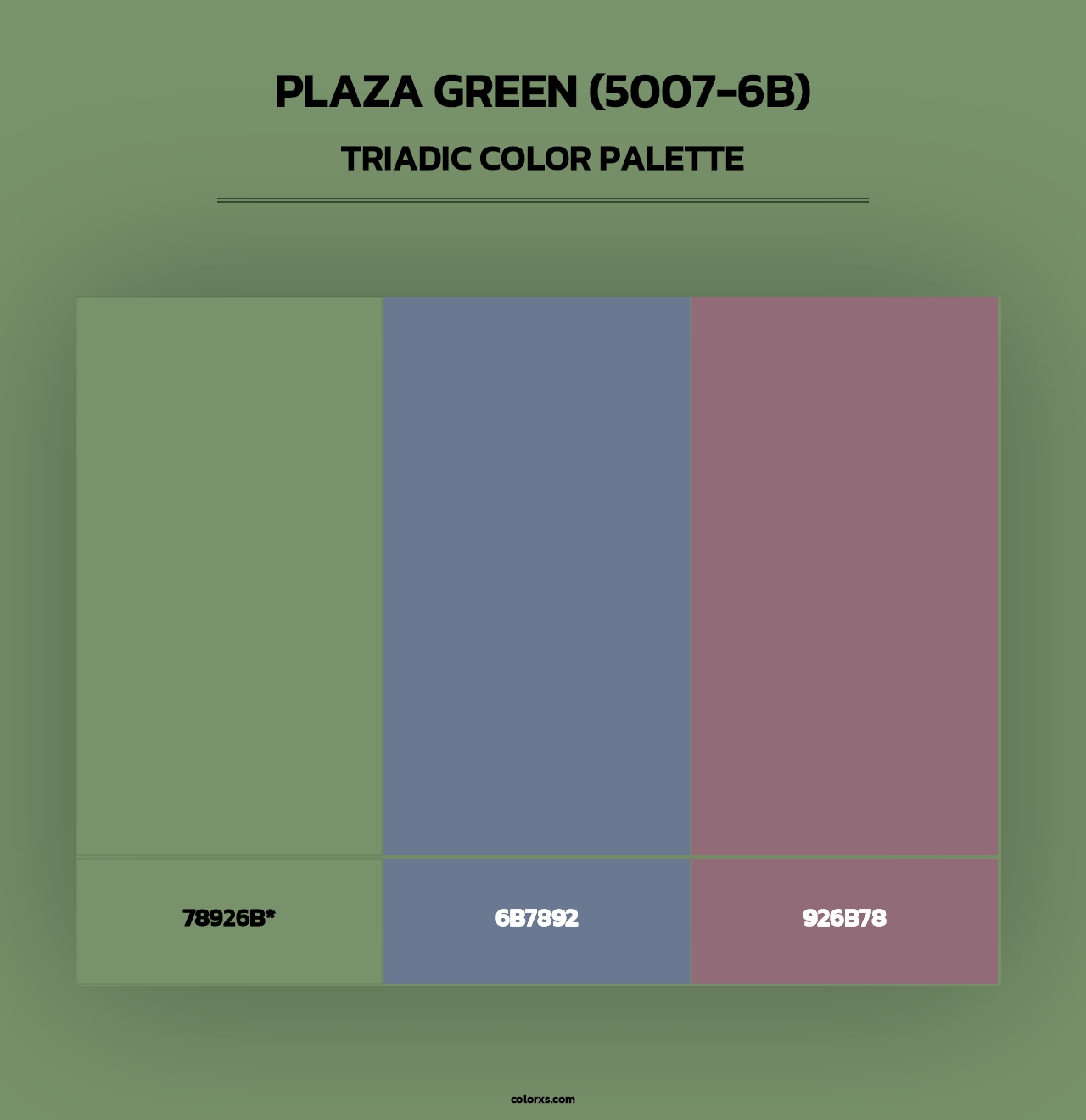 Plaza Green (5007-6B) - Triadic Color Palette