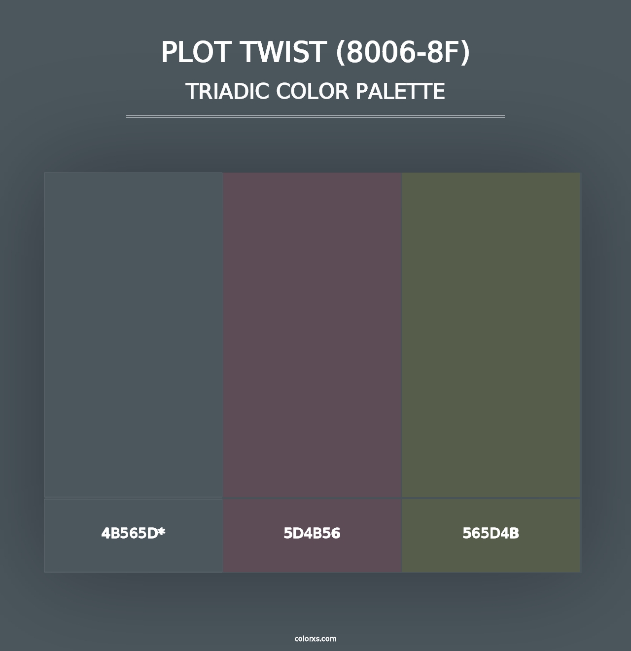 Plot Twist (8006-8F) - Triadic Color Palette