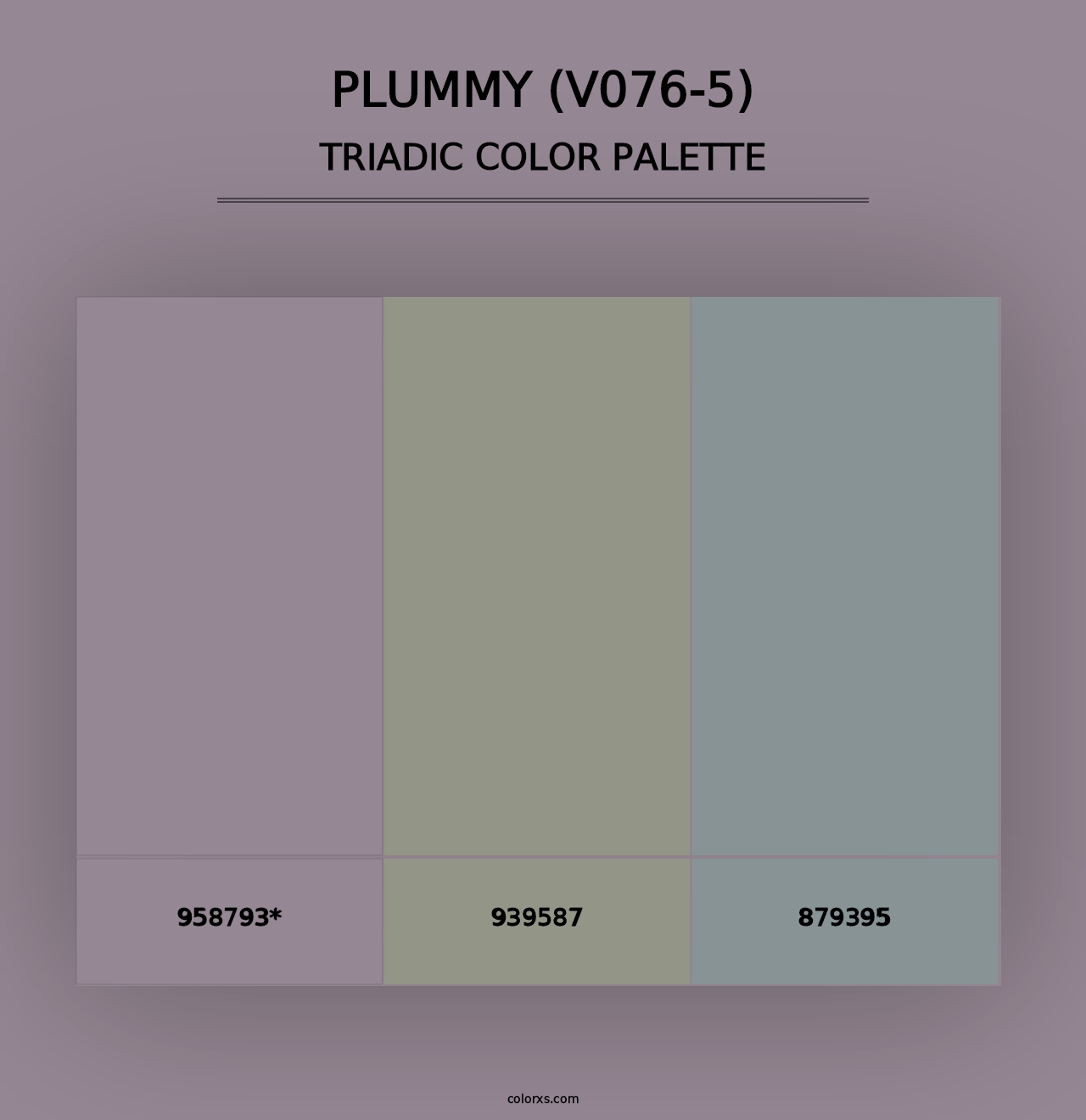 Plummy (V076-5) - Triadic Color Palette