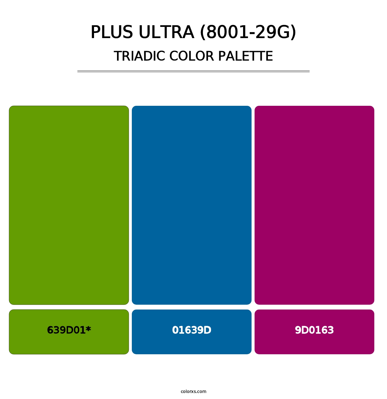 Plus Ultra (8001-29G) - Triadic Color Palette