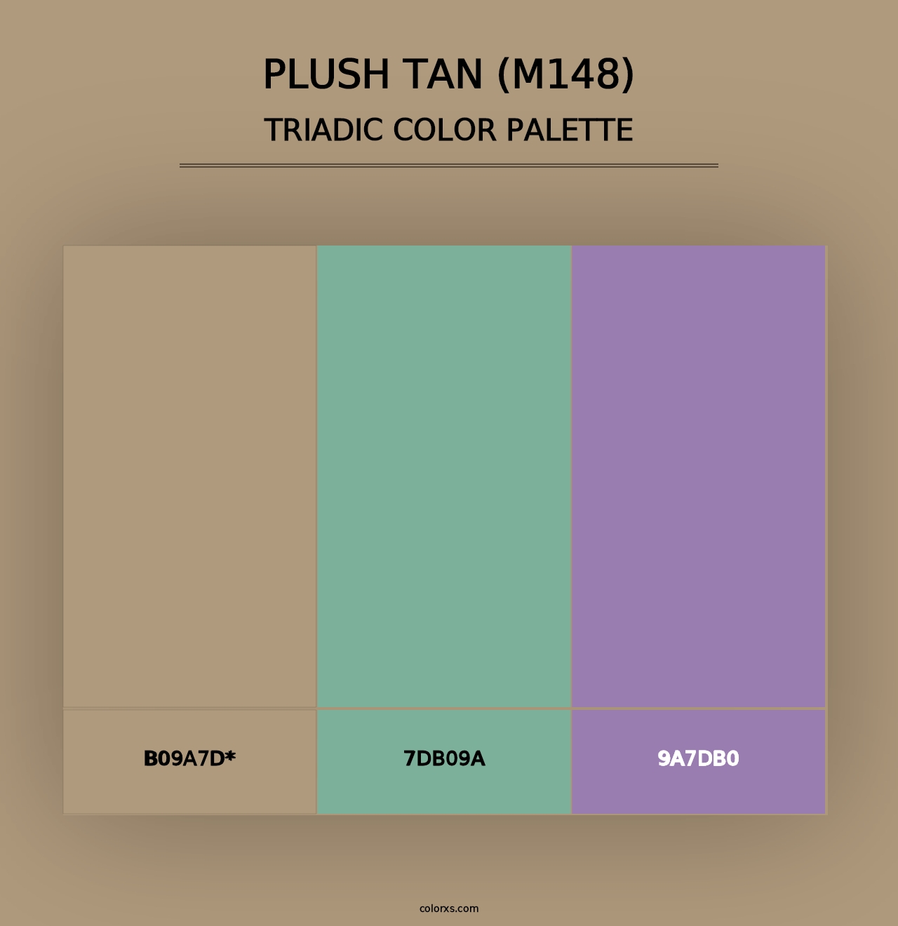 Plush Tan (M148) - Triadic Color Palette