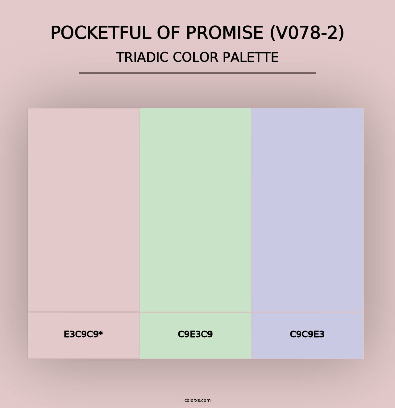 Pocketful of Promise (V078-2) - Triadic Color Palette