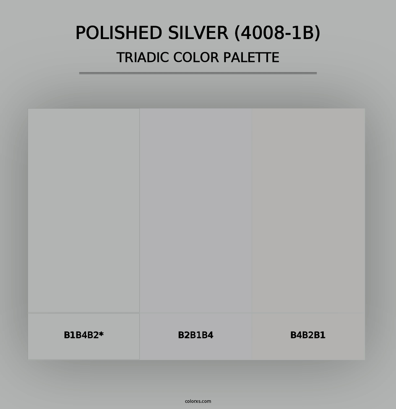 Polished Silver (4008-1B) - Triadic Color Palette