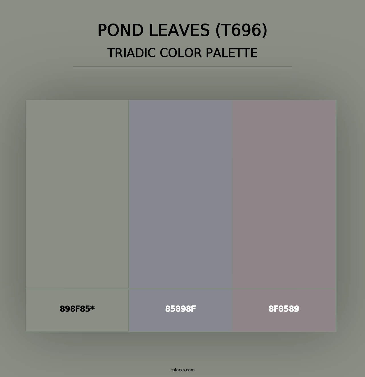 Pond Leaves (T696) - Triadic Color Palette