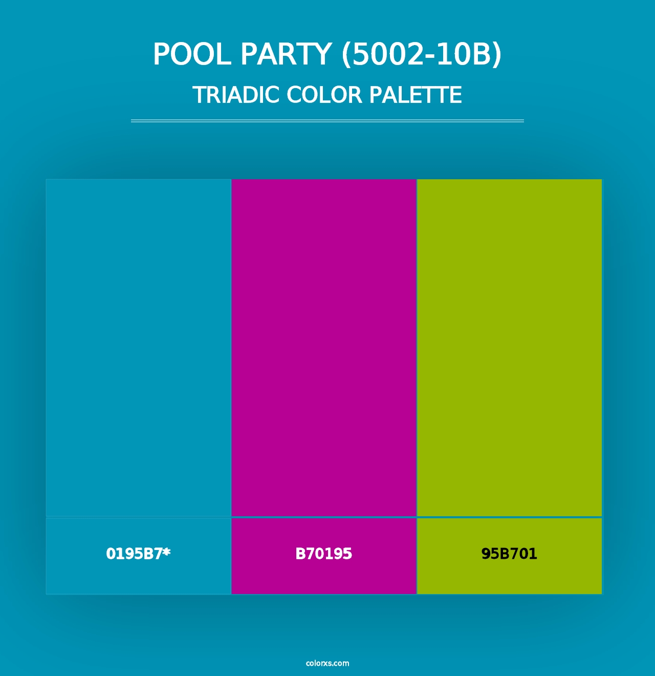 Pool Party (5002-10B) - Triadic Color Palette