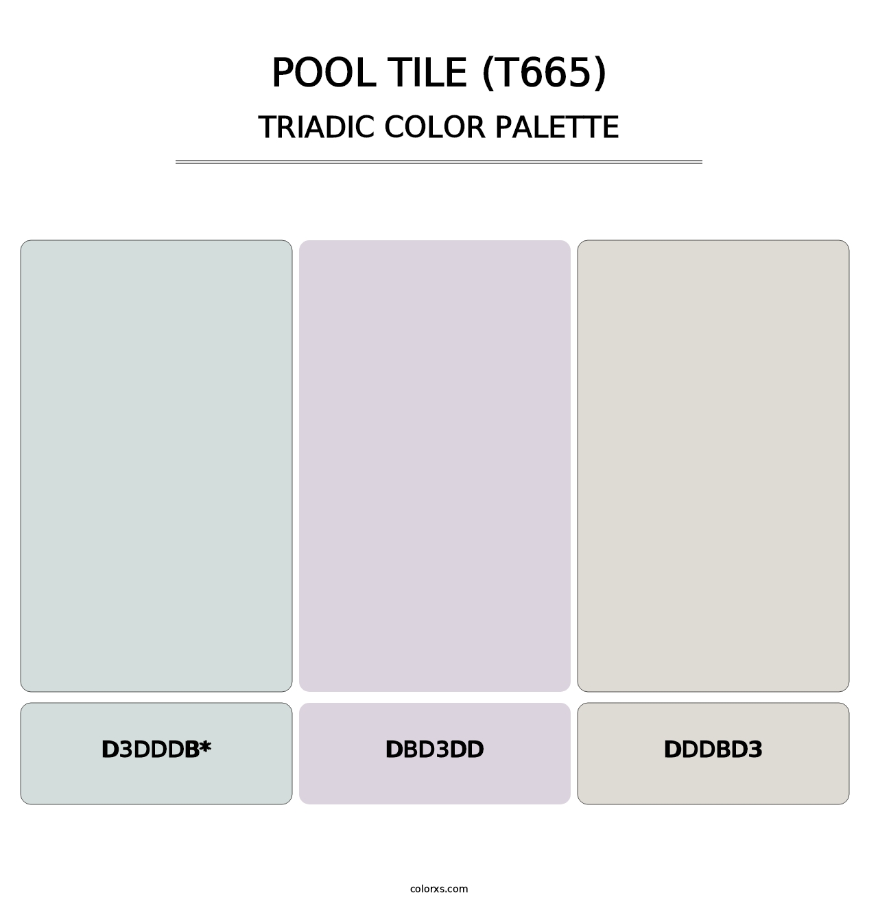 Pool Tile (T665) - Triadic Color Palette