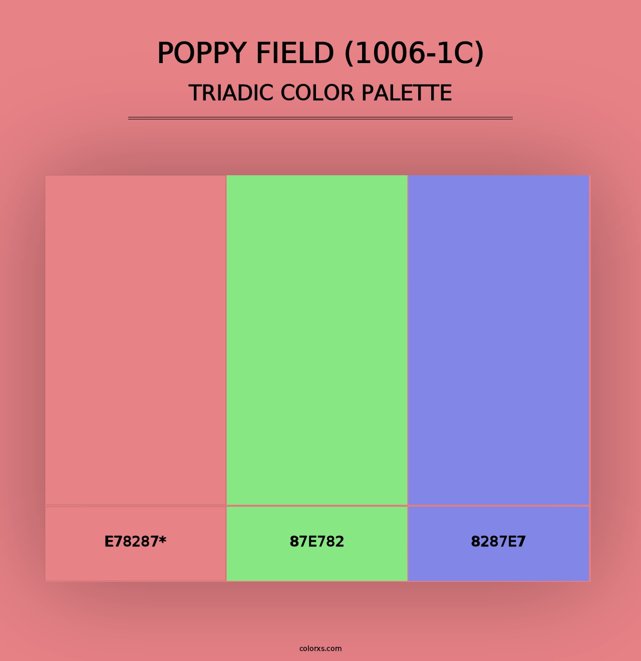 Poppy Field (1006-1C) - Triadic Color Palette