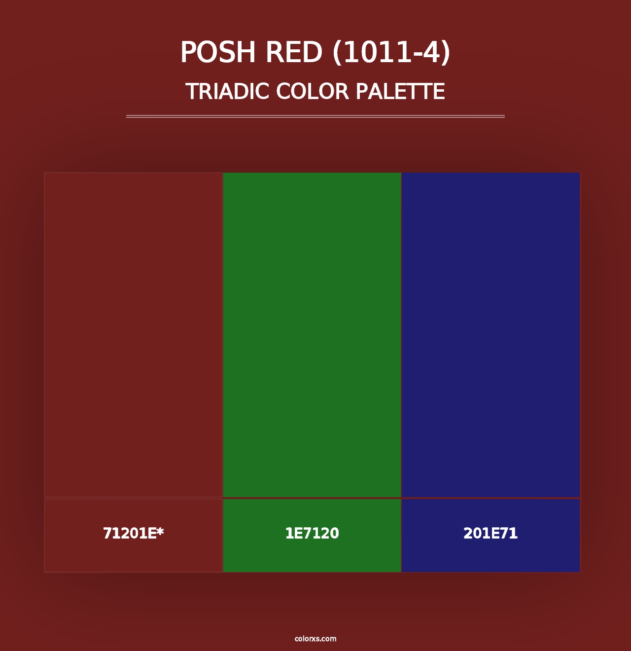 Posh Red (1011-4) - Triadic Color Palette