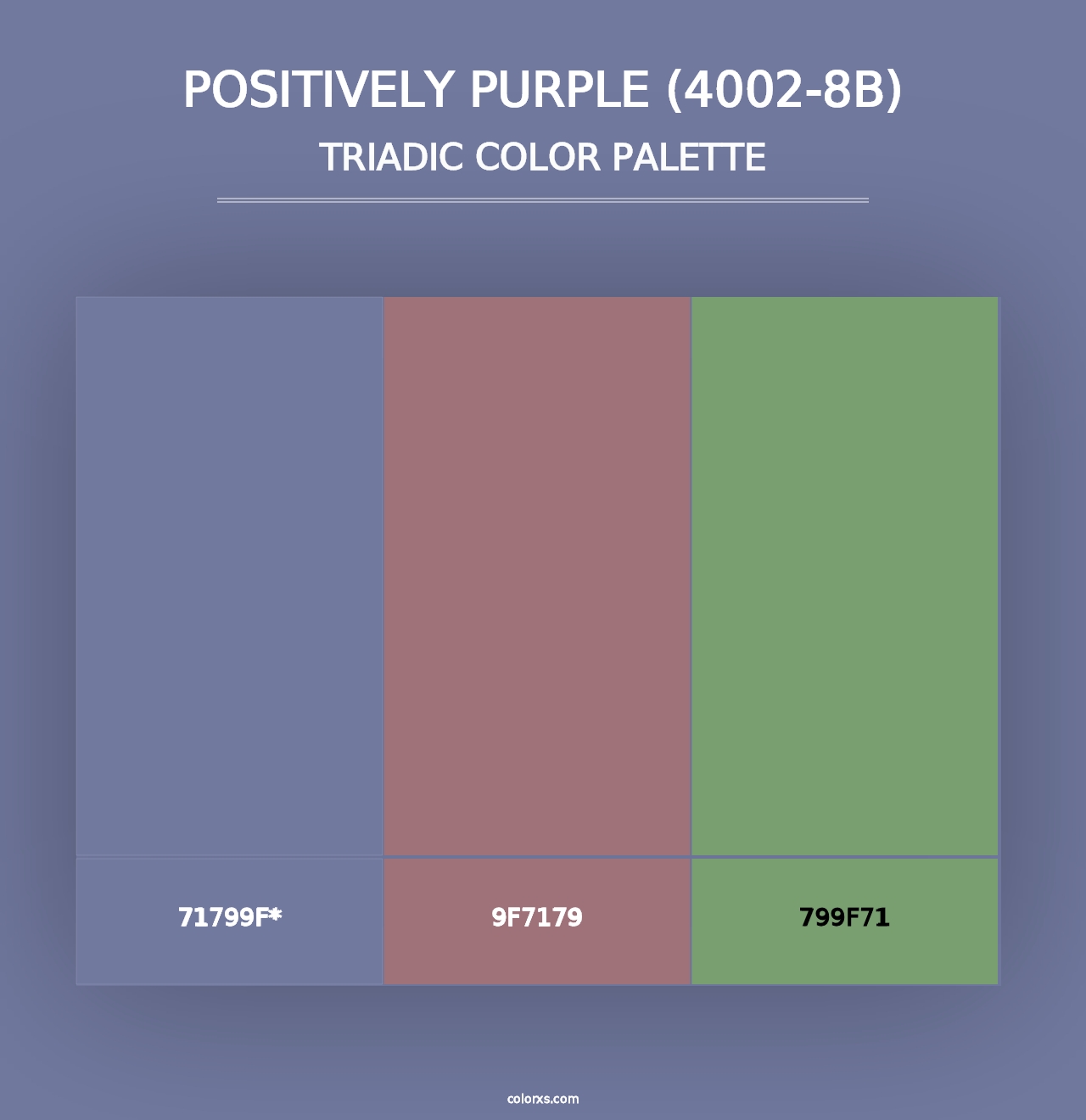 Positively Purple (4002-8B) - Triadic Color Palette