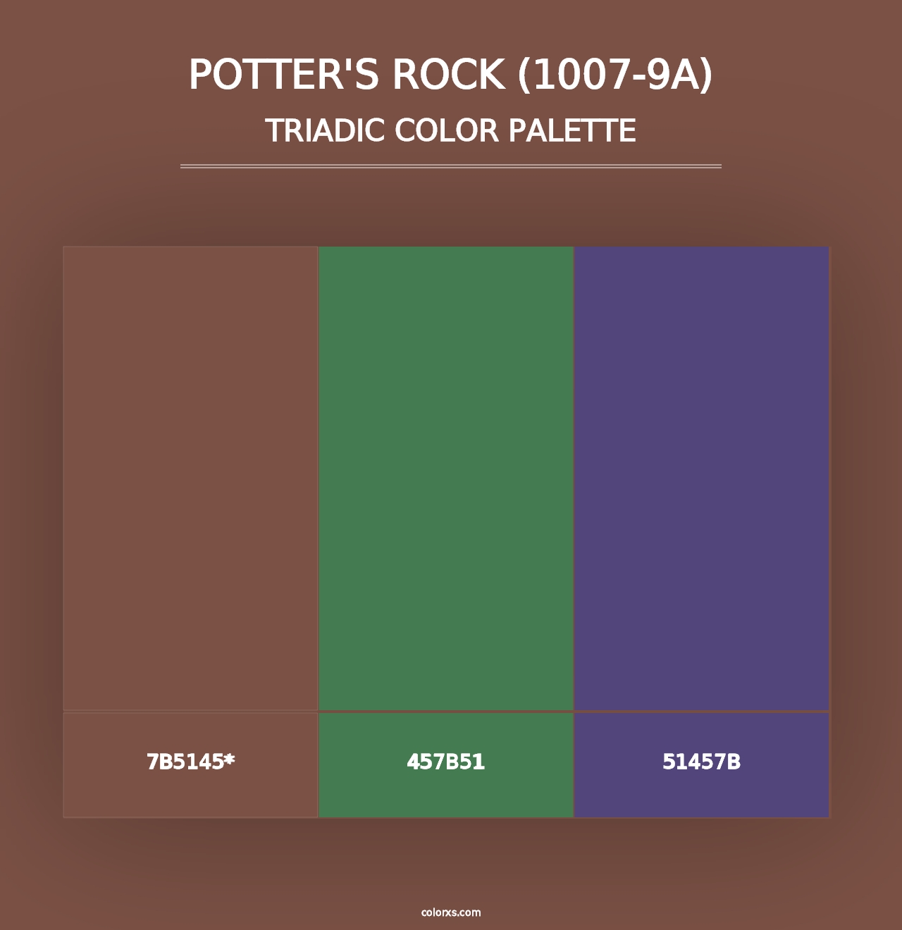 Potter's Rock (1007-9A) - Triadic Color Palette