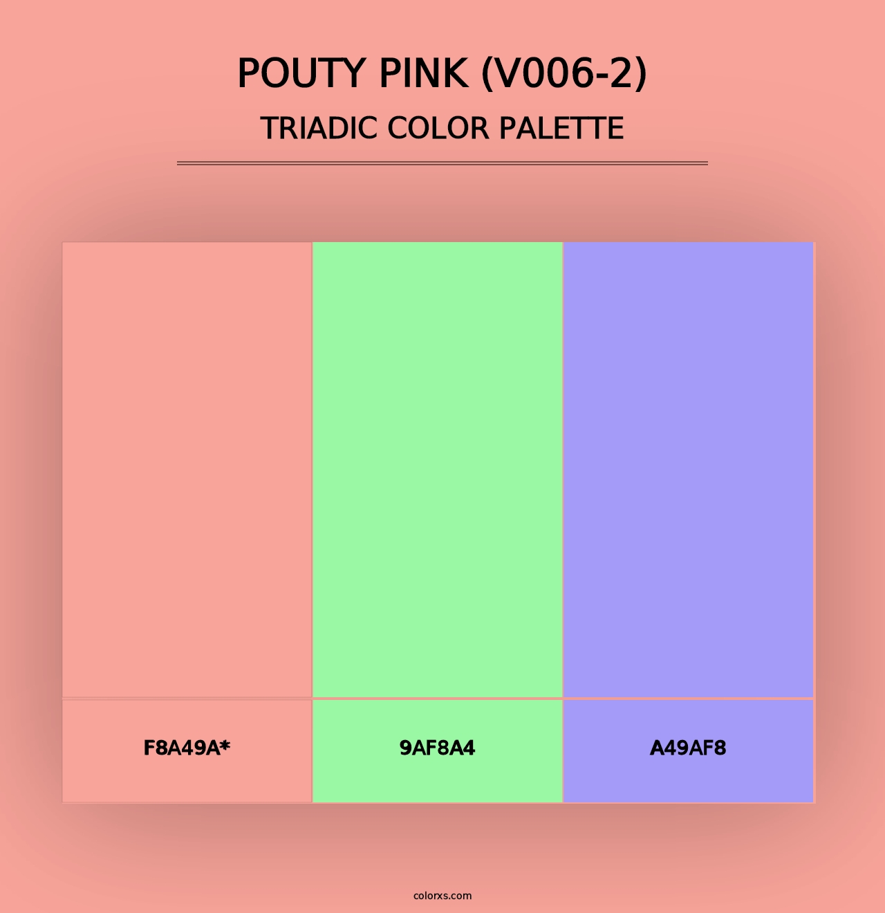 Pouty Pink (V006-2) - Triadic Color Palette