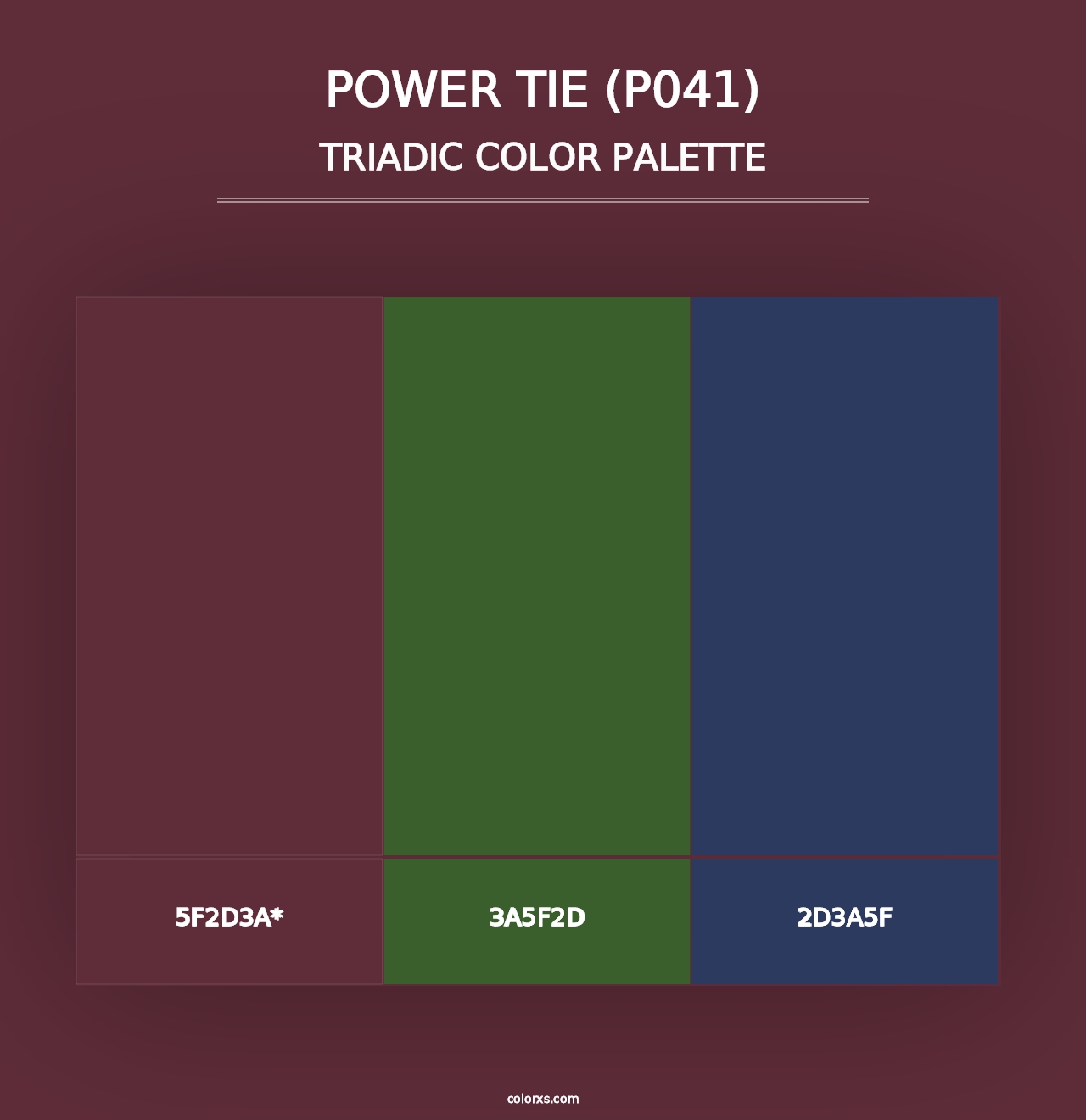 Power Tie (P041) - Triadic Color Palette