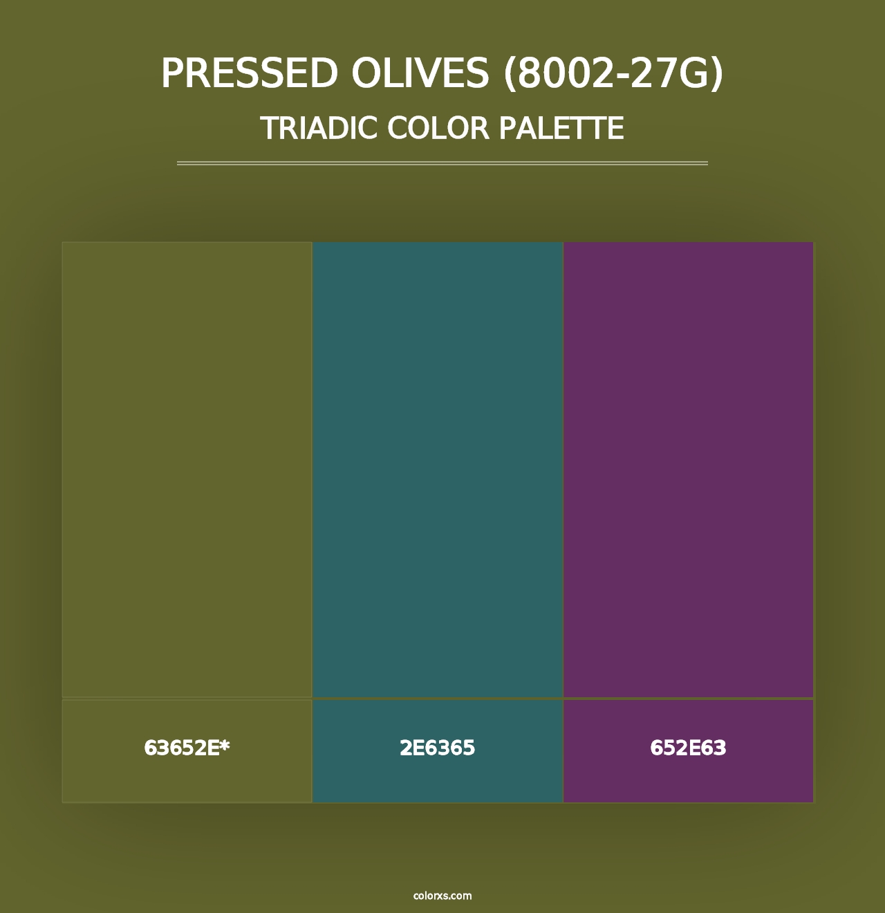 Pressed Olives (8002-27G) - Triadic Color Palette