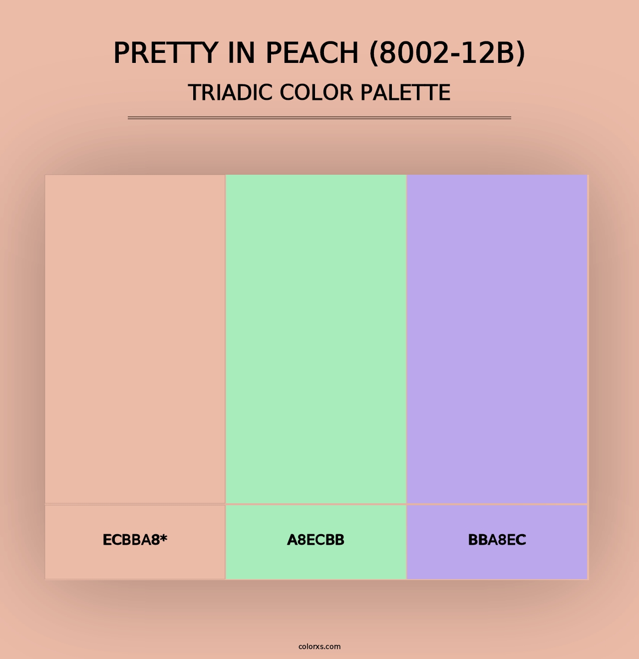 Pretty in Peach (8002-12B) - Triadic Color Palette