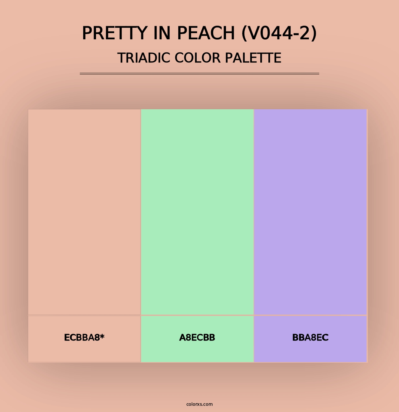 Pretty in Peach (V044-2) - Triadic Color Palette