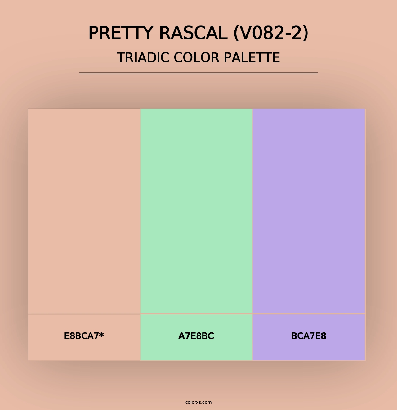 Pretty Rascal (V082-2) - Triadic Color Palette