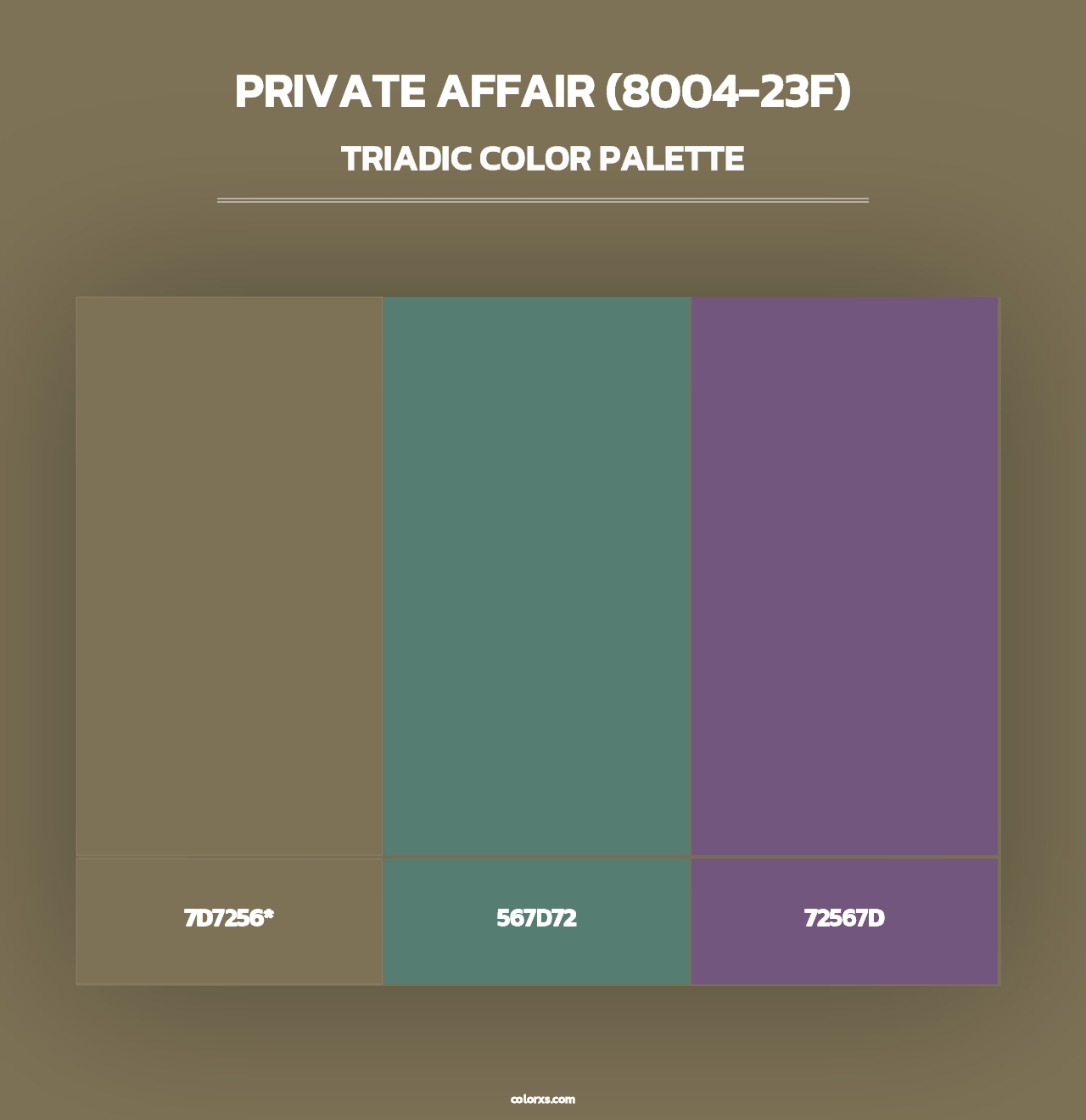 Private Affair (8004-23F) - Triadic Color Palette