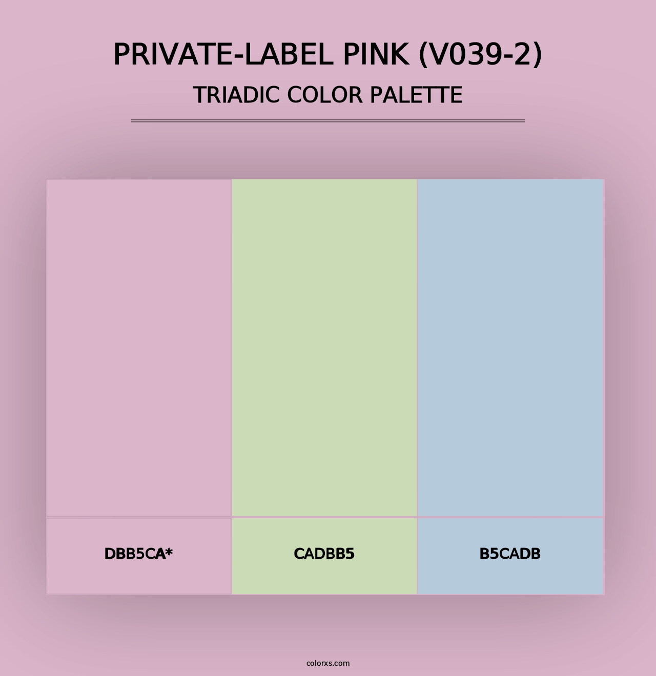 Private-Label Pink (V039-2) - Triadic Color Palette