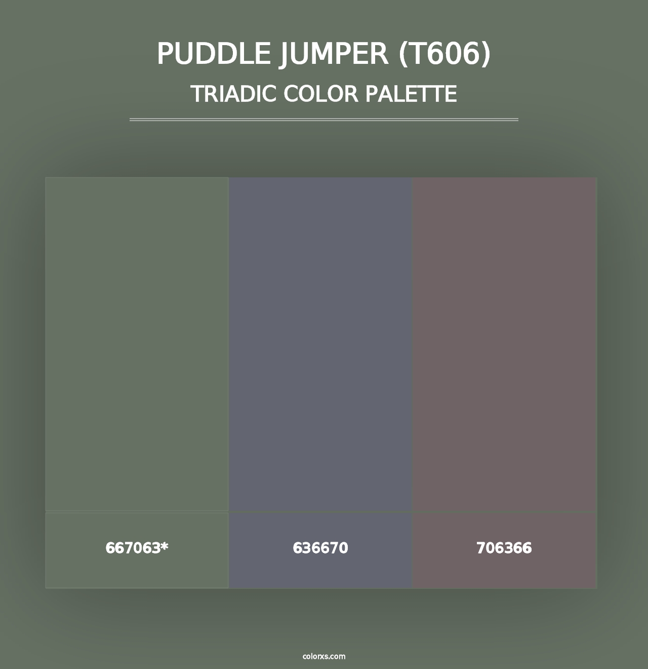 Puddle Jumper (T606) - Triadic Color Palette