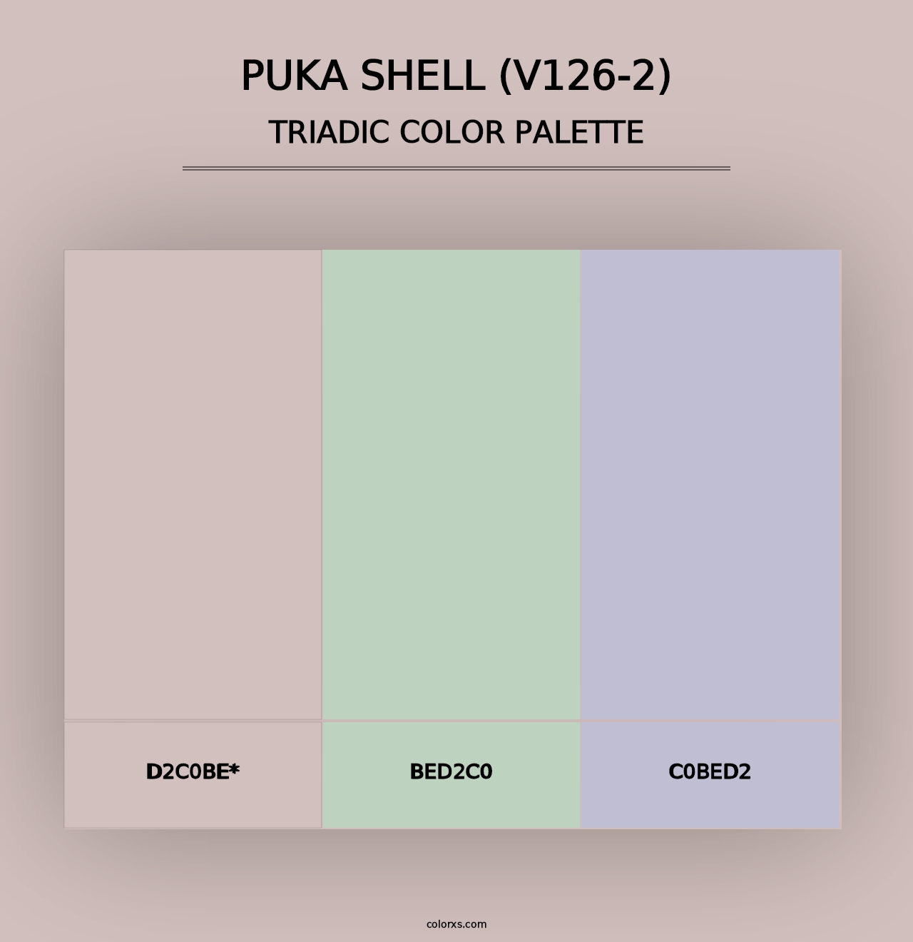 Puka Shell (V126-2) - Triadic Color Palette