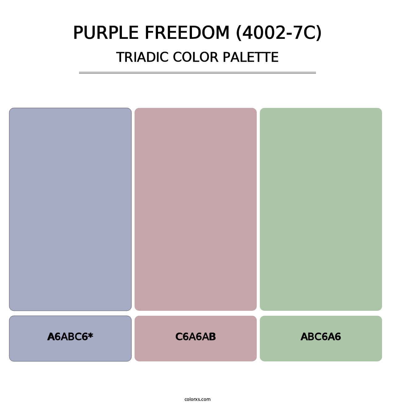 Purple Freedom (4002-7C) - Triadic Color Palette