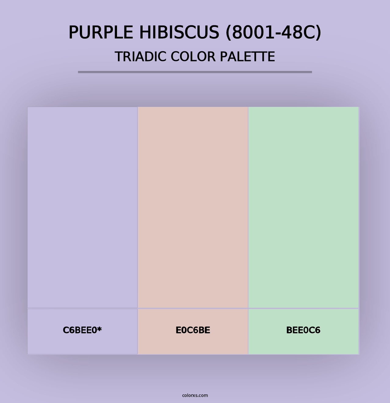 Purple Hibiscus (8001-48C) - Triadic Color Palette