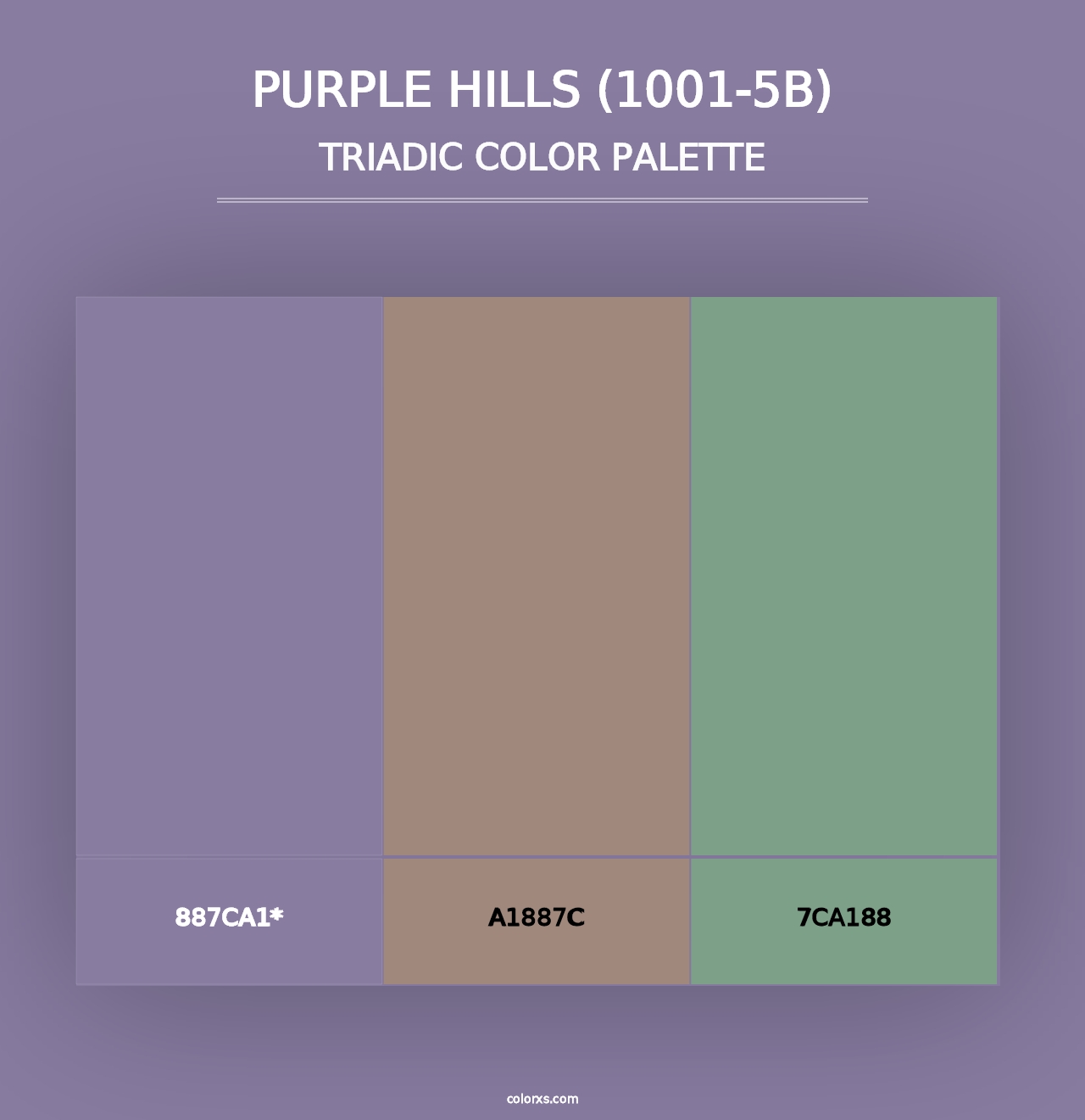 Purple Hills (1001-5B) - Triadic Color Palette