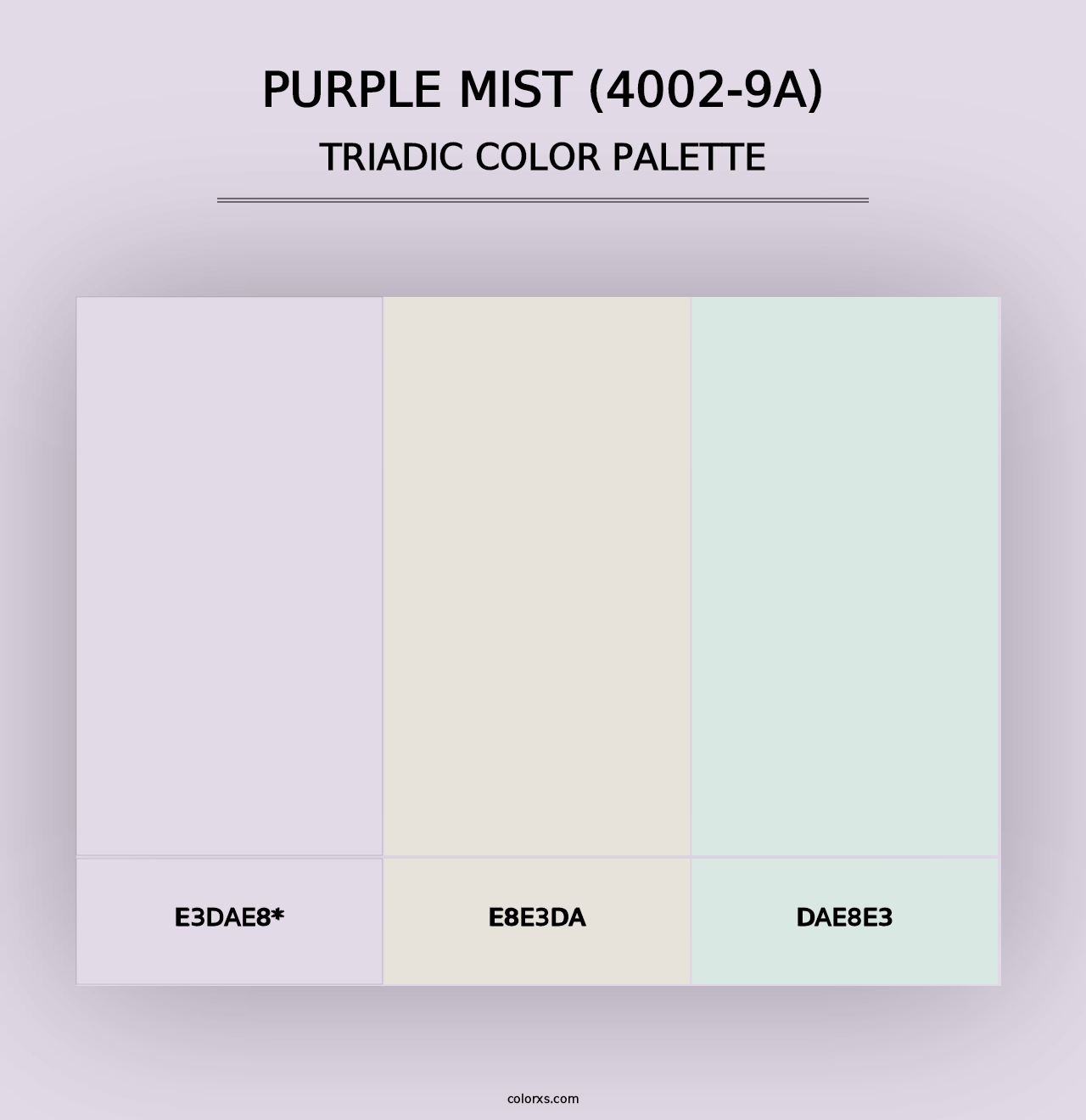 Purple Mist (4002-9A) - Triadic Color Palette