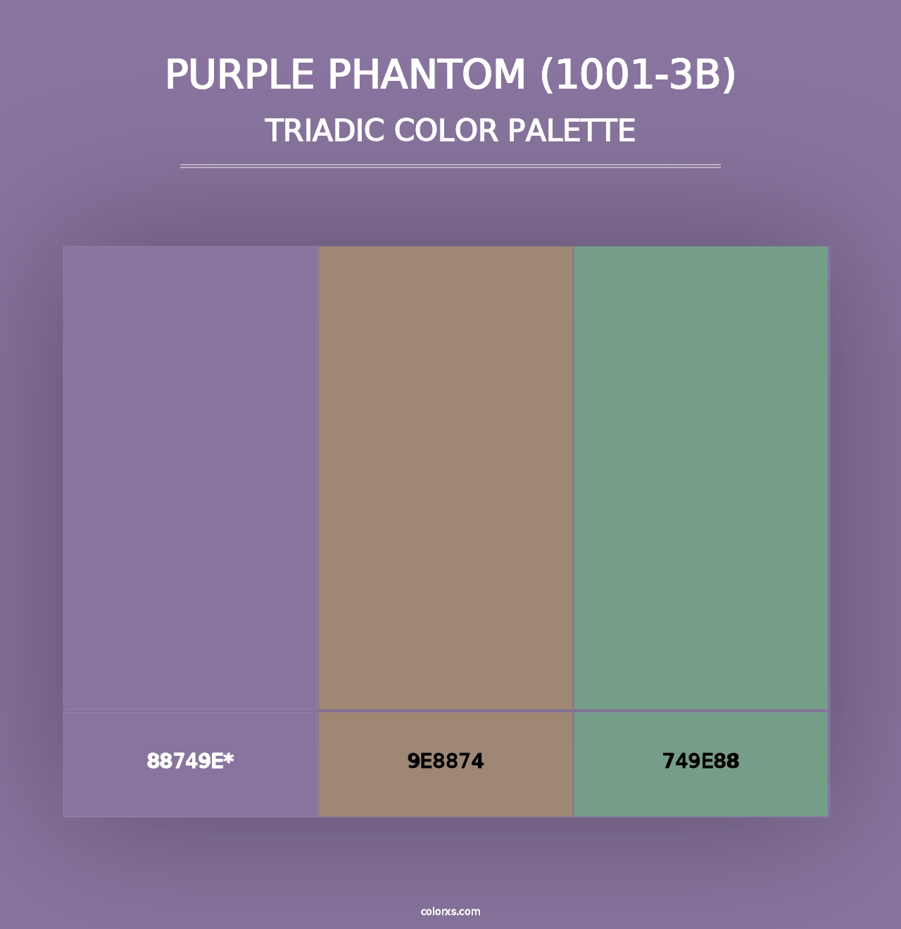 Purple Phantom (1001-3B) - Triadic Color Palette