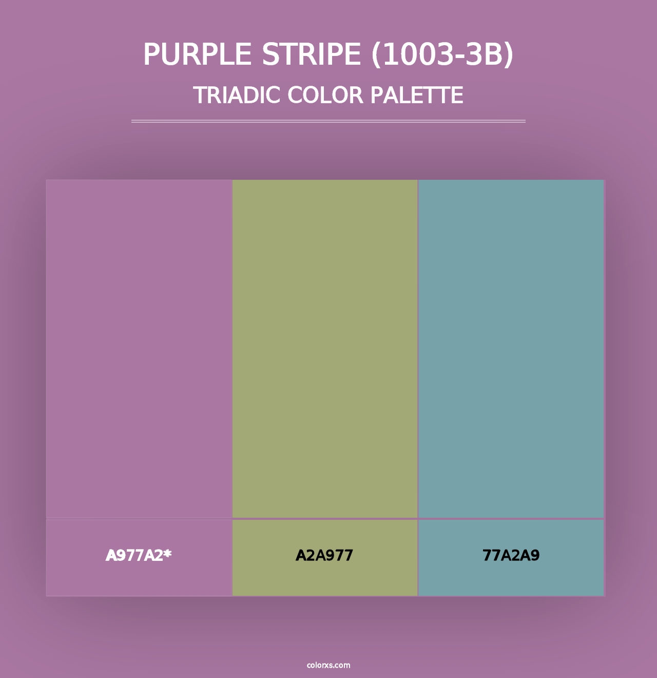 Purple Stripe (1003-3B) - Triadic Color Palette